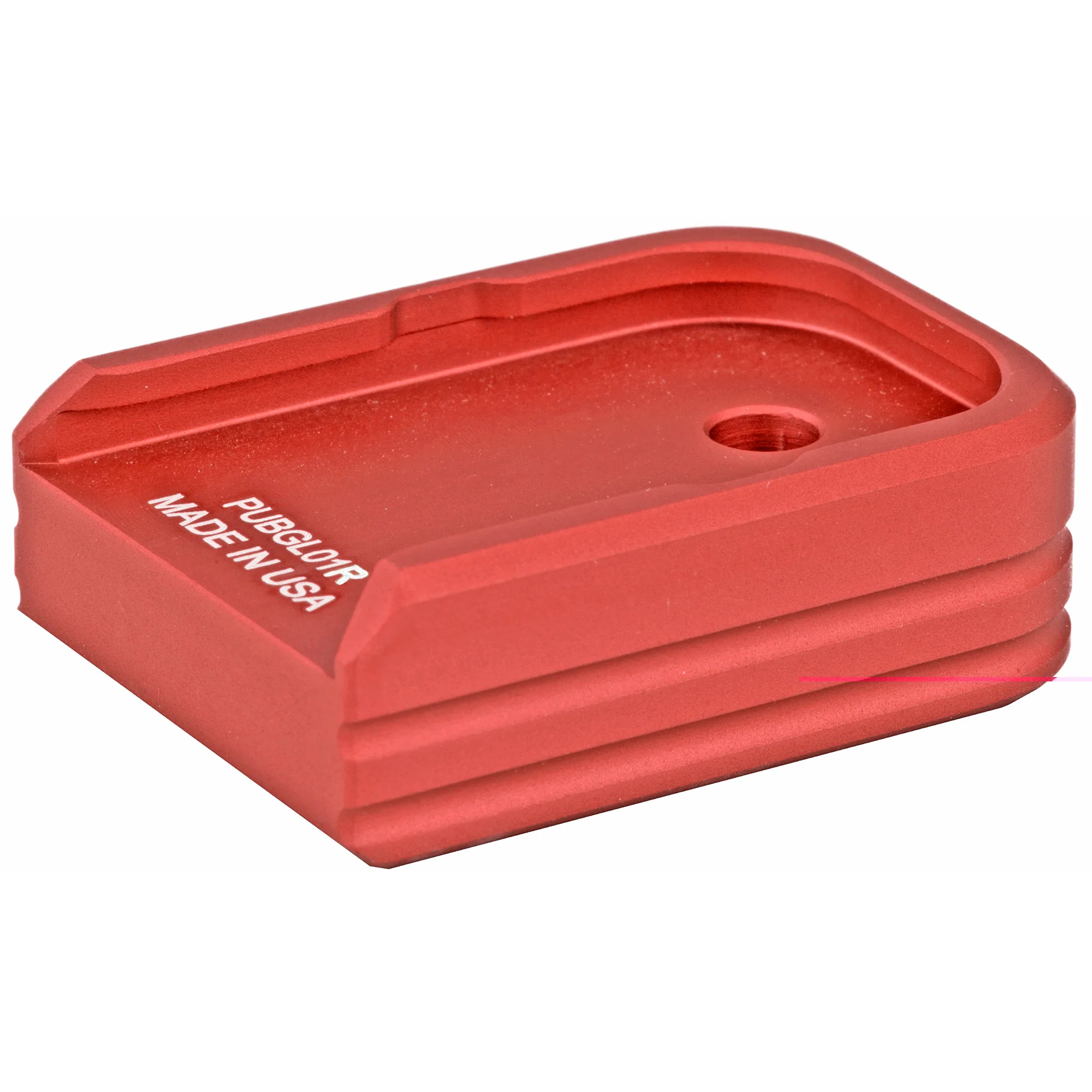 Leapers UTG PRO +0 Glock Magazine Base Pad, 6061-T6 Aluminum Matte Red Anodized, PUBGL01R - Image 4
