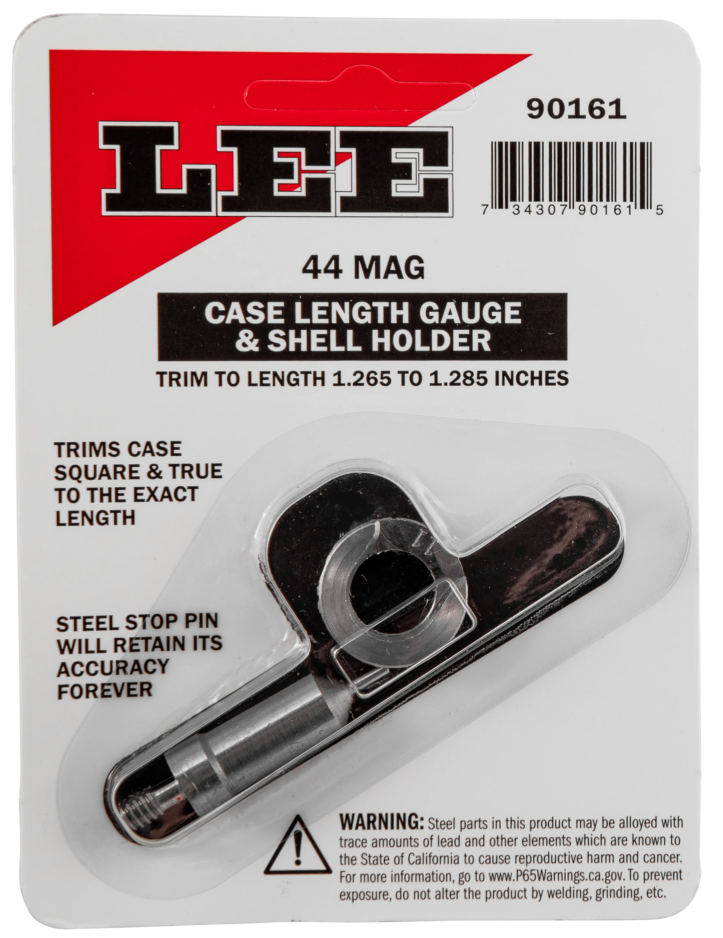 Lee Case Length Gauge & Shell Holder for .44 Remington Magnum Brass Trimming 90161