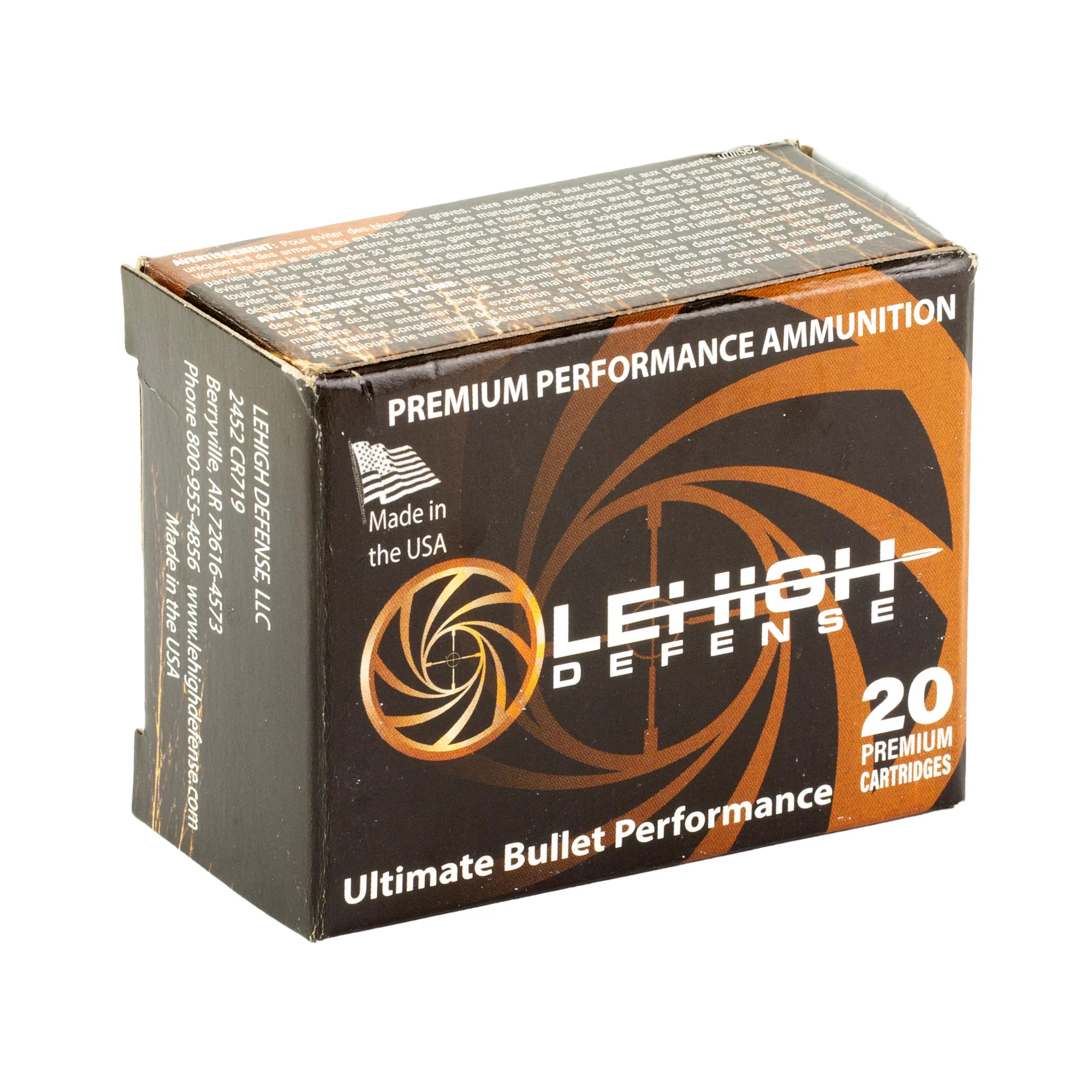 Lehigh Defense Xtreme Defense 9mm Luger 90gr Brass-Cased Lead-Free Ammo 20rd Box LA9-90-XD-C - Image 2