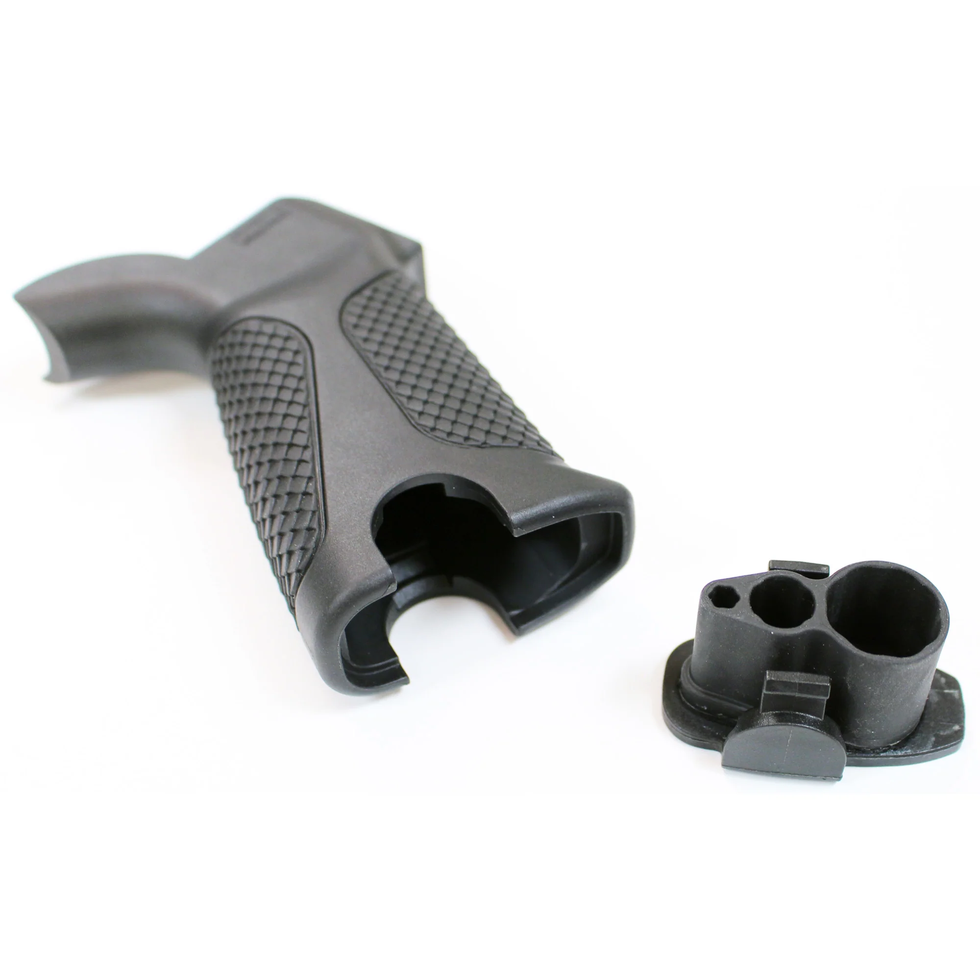 LWRC Ultra Combat Pistol Grip for AR-15/AR-308, Rubber Overmold, Storage Core, Black – 200-0147A01 - Image 2