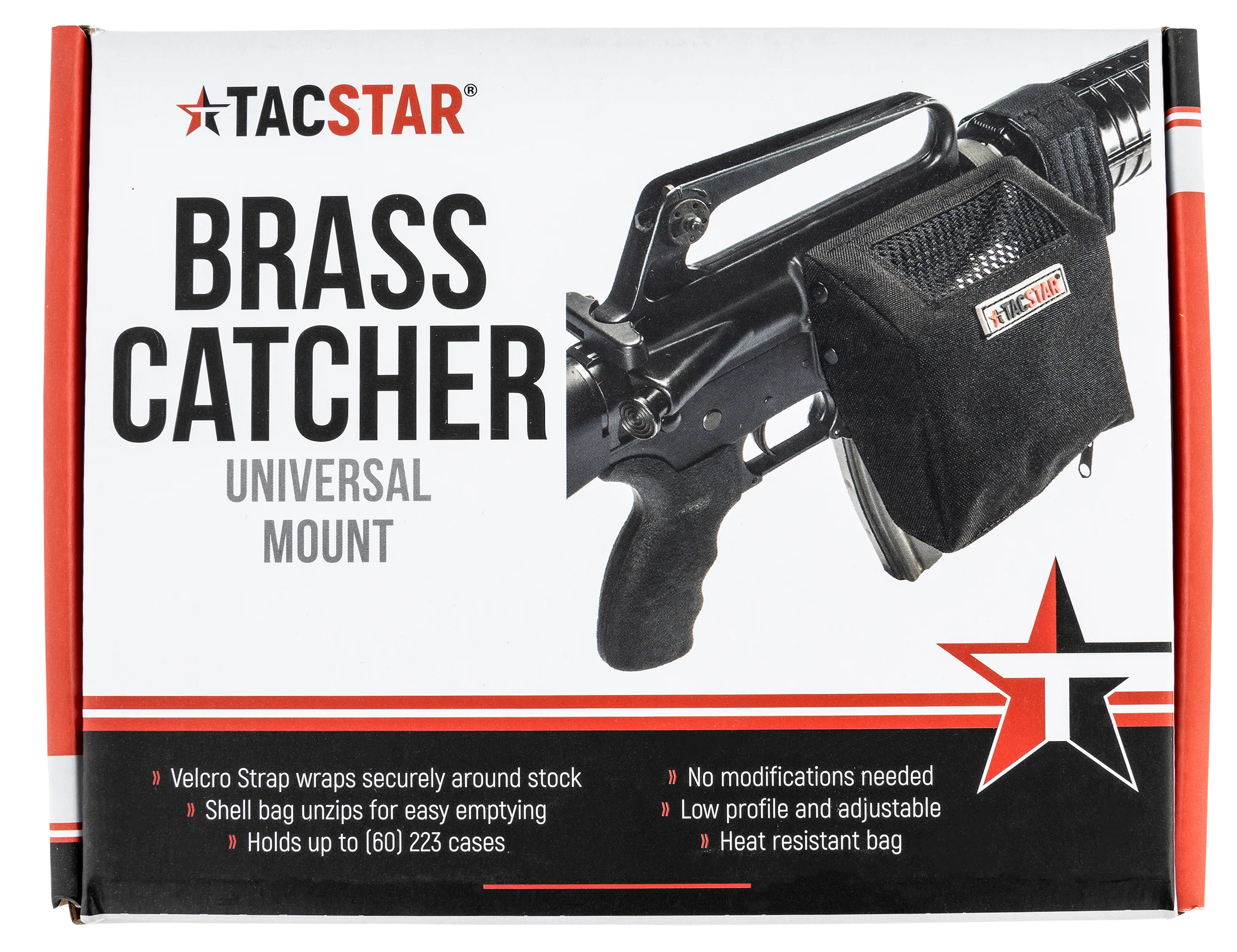 Lyman Universal Brass Catcher, Black Canvas Velcro Stock Mount, Heat-Resistant, Holds 60 .223 Cases 1081245