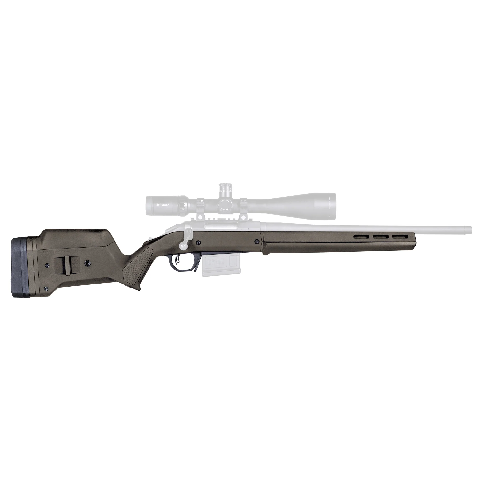 Magpul Industries Hunter American Stock for Ruger American Short Action, STANAG Mag Well, OD Green MAG1207-ODG
