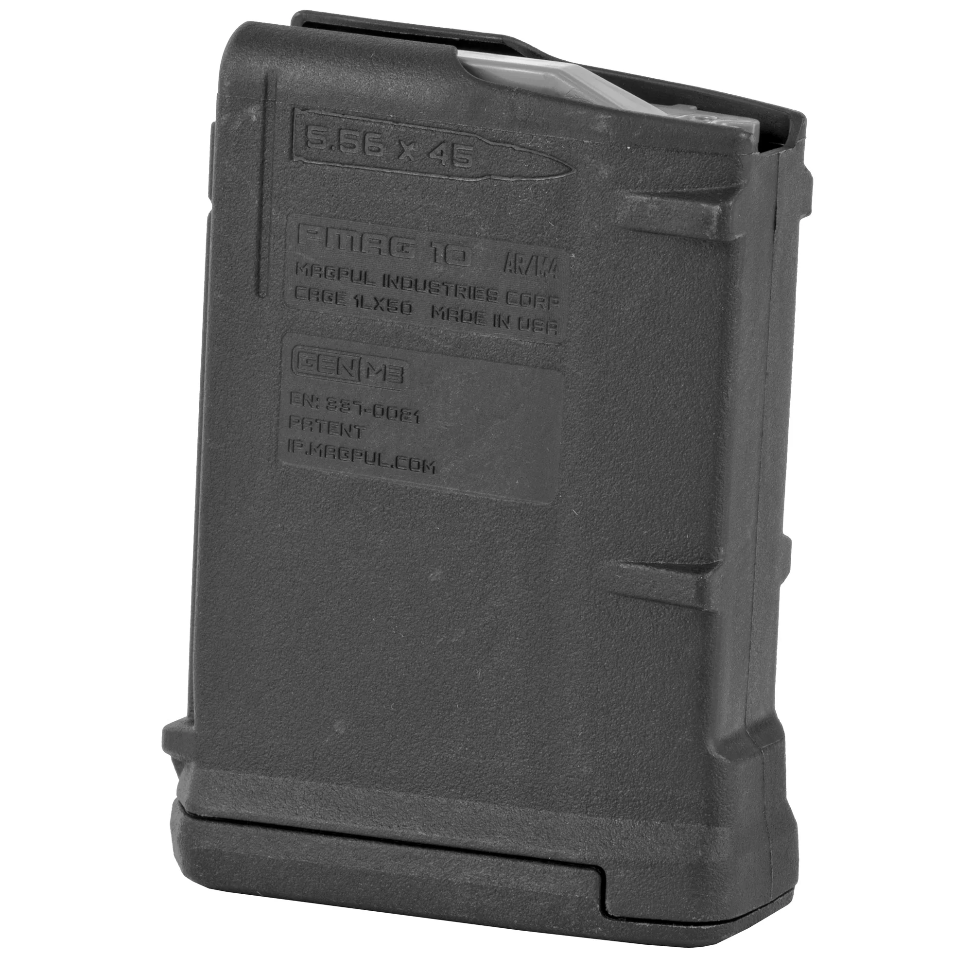 Magpul Industries PMAG 10 AR/M4 GEN M3 5.56/.223 10-Round Polymer Magazine, Black MAG559-BLK - Image 2