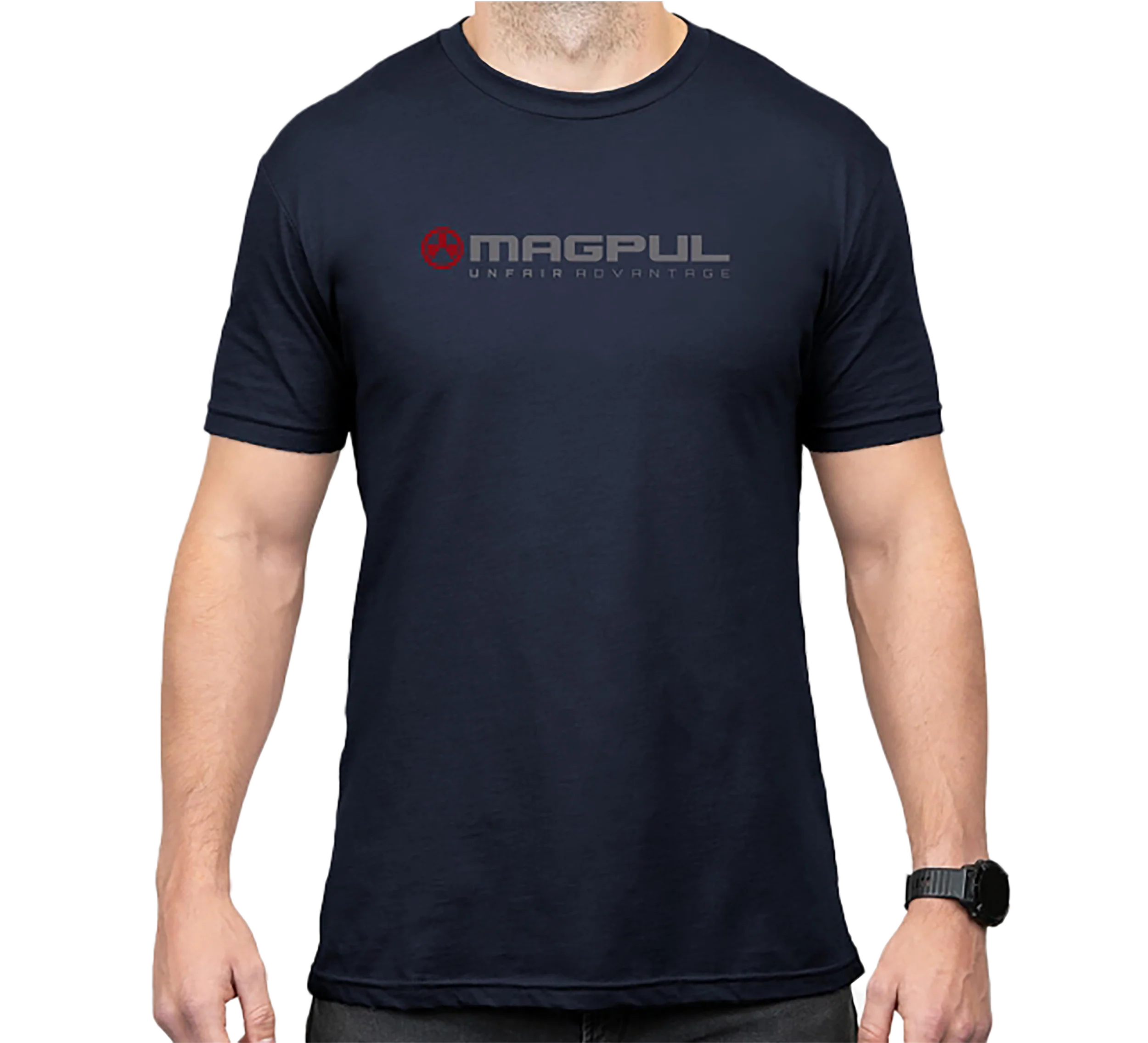 Magpul Unfair Advantage Short Sleeve T-Shirt, Black Cotton/Poly Blend, Large – MAG1399-410-L