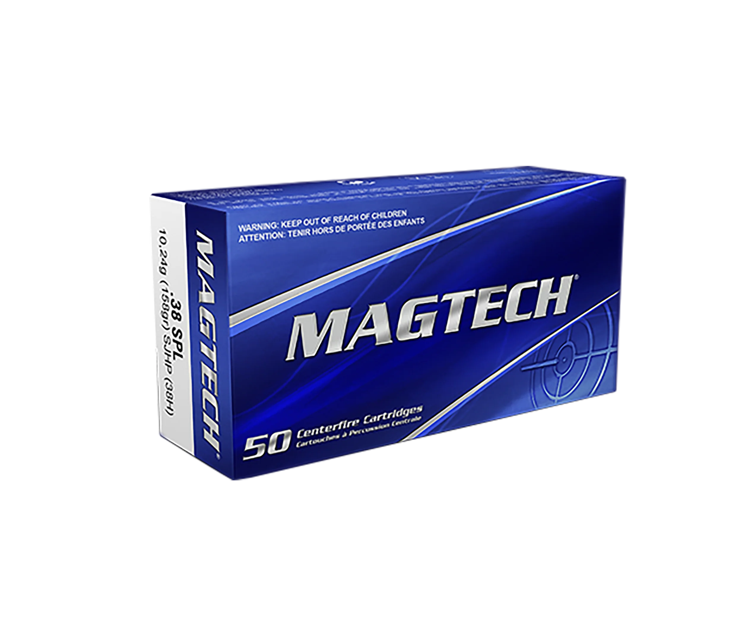 Magtech Range & Training .38 Special +P 158gr SJHP Ammo 50 Rounds/Box 38H