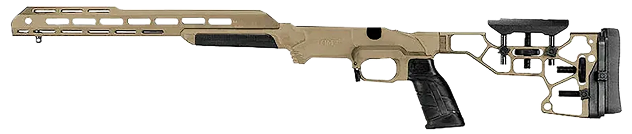 MDT Sporting Goods Inc ESS Rifle Chassis System, Flat Dark Earth, Tikka T3 Left Hand 104628FDE