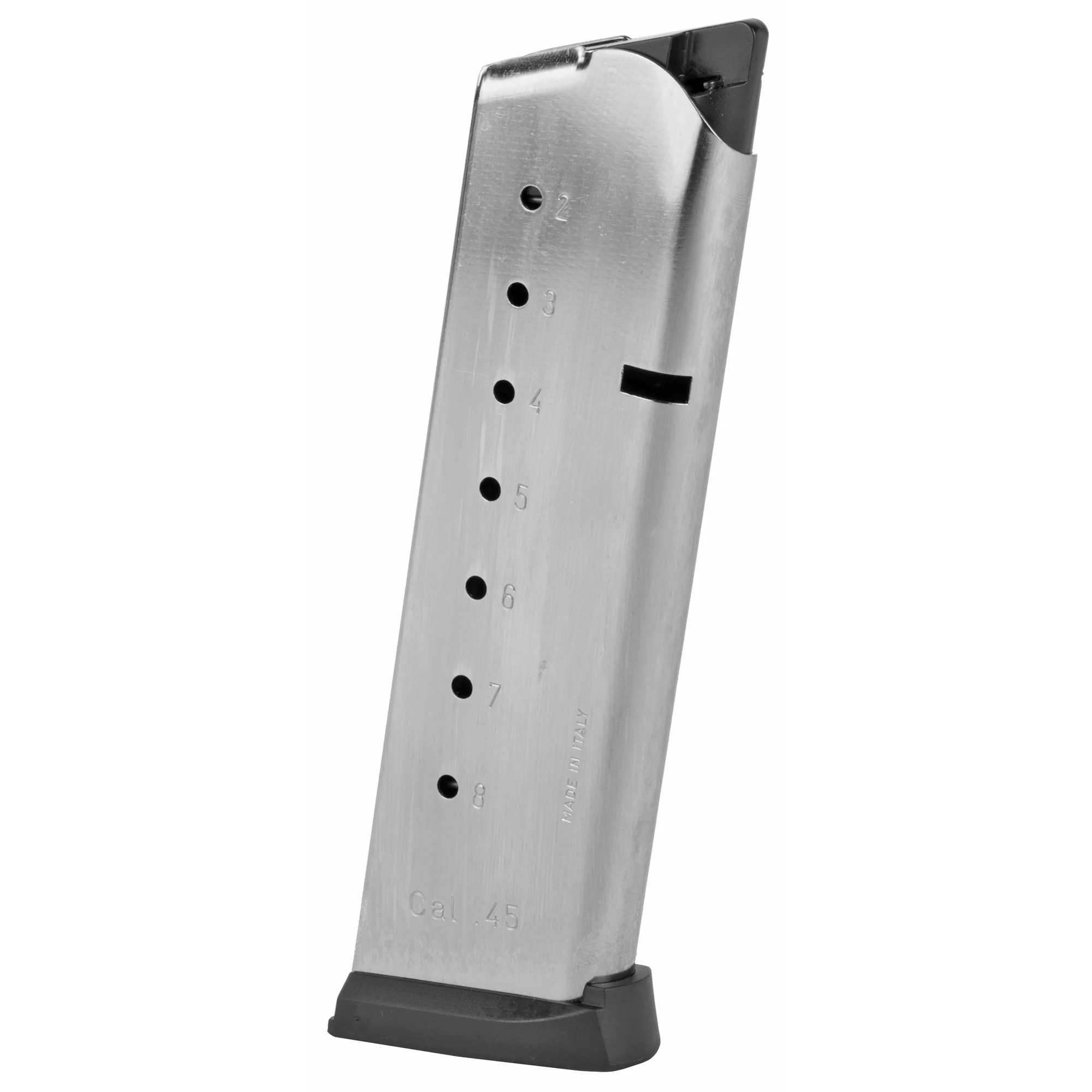 Mec-Gar 1911 Full Size .45 ACP 8-Round Magazine, Nickel Finish MGCG4508NPF - Image 2