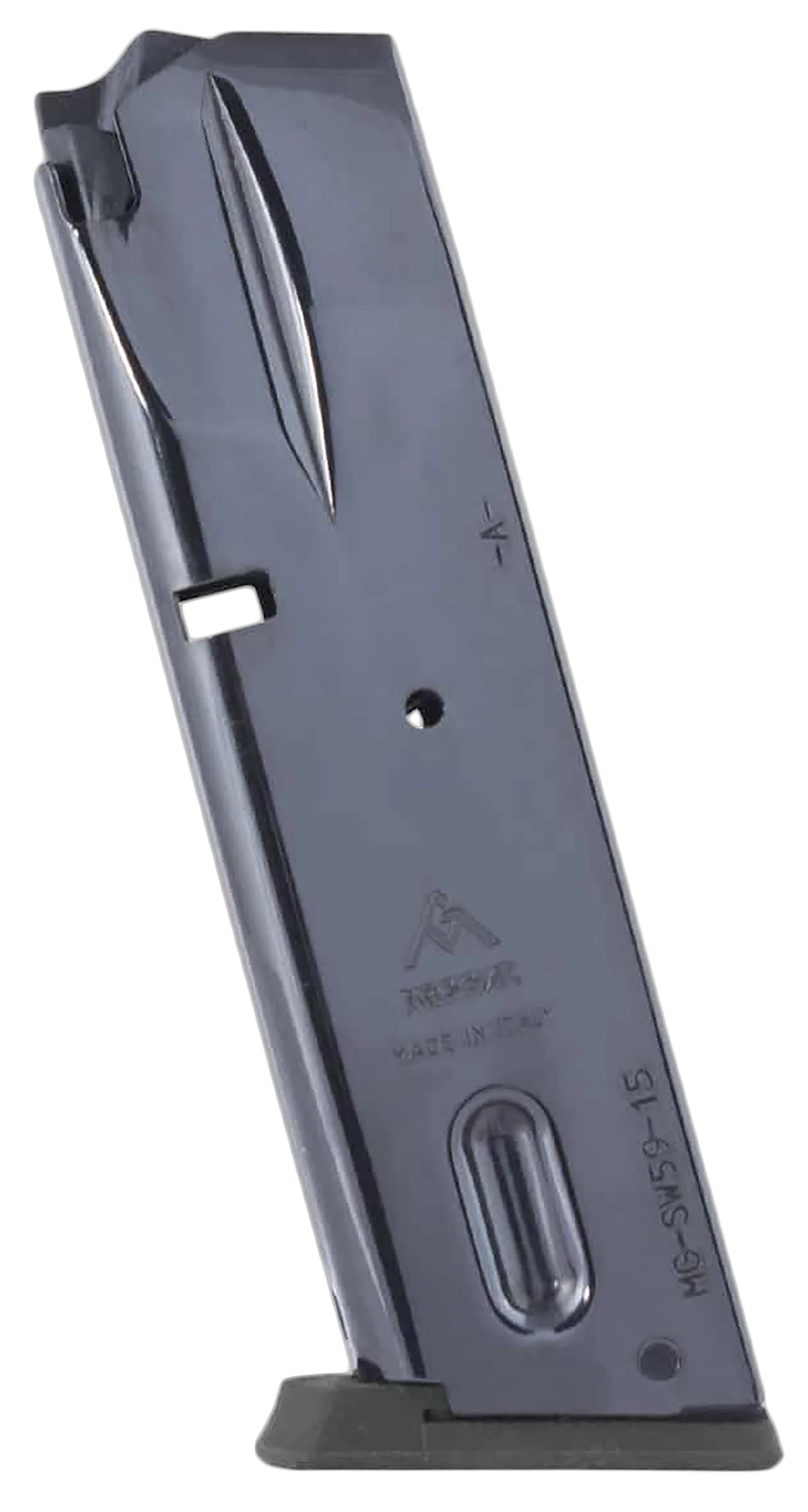 Mec-Gar S&W 5900 Series 15-Round 9mm Luger Magazine, Nickel Finish, MGSW5915N
