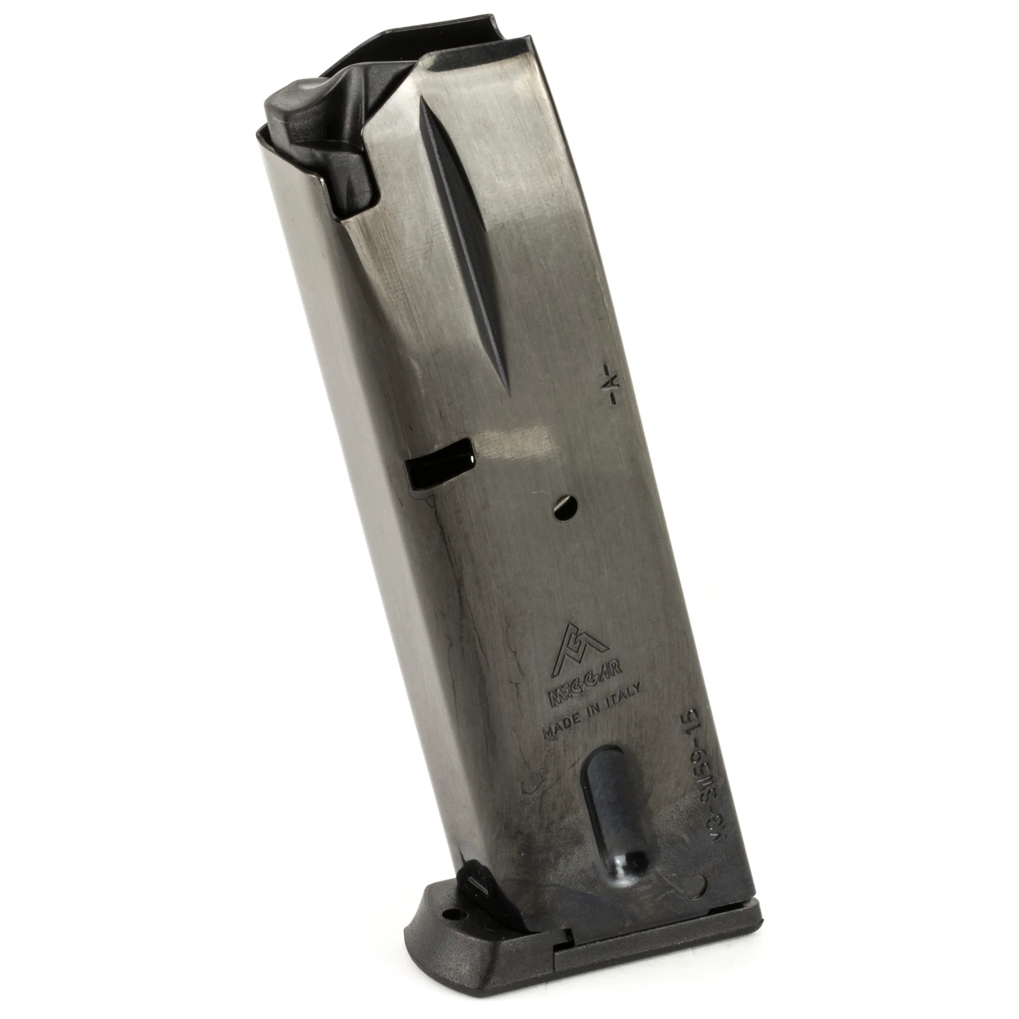 Mec-Gar USA S&W 59/915 9mm 15-Round Magazine, Blued Steel, Heat Treated, MGSW5915B
