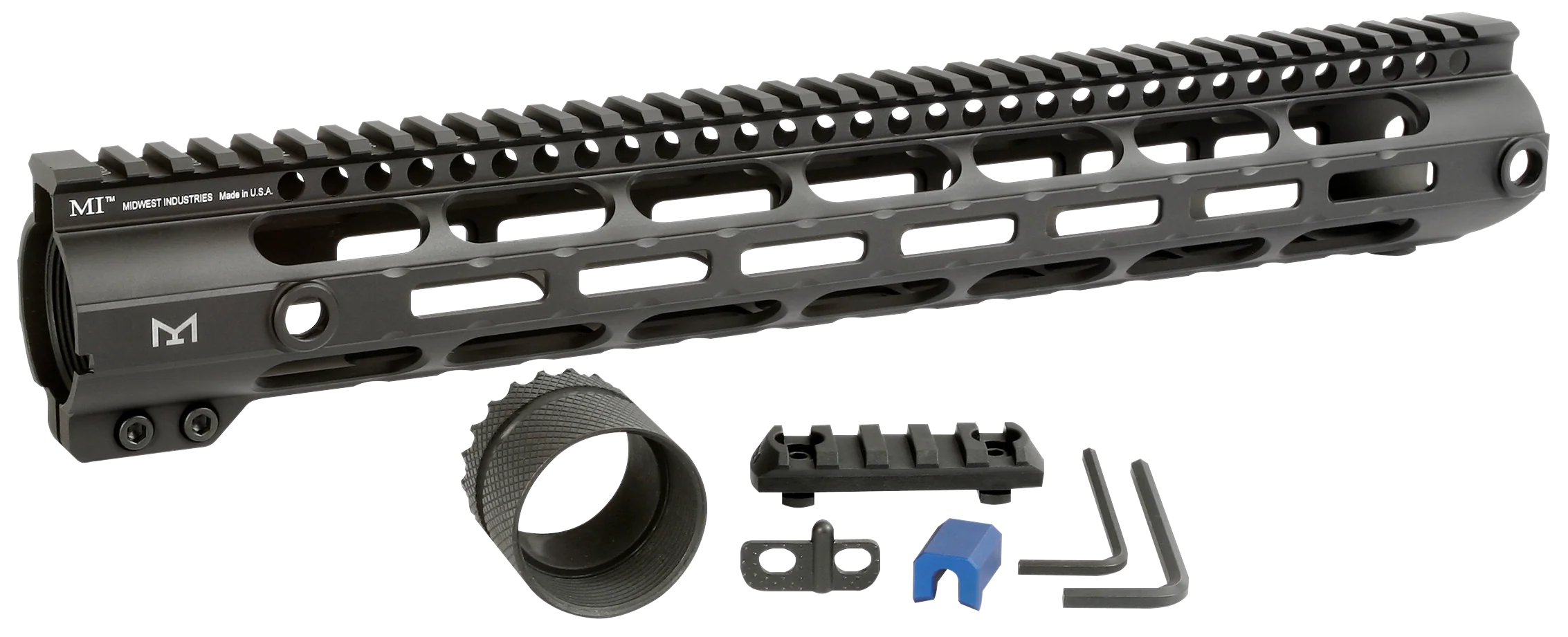 Midwest Industries 15in Combat Handguard M-LOK DPMS Low for AR-308/LR-308 Hardcoat Anodized MICRL30815