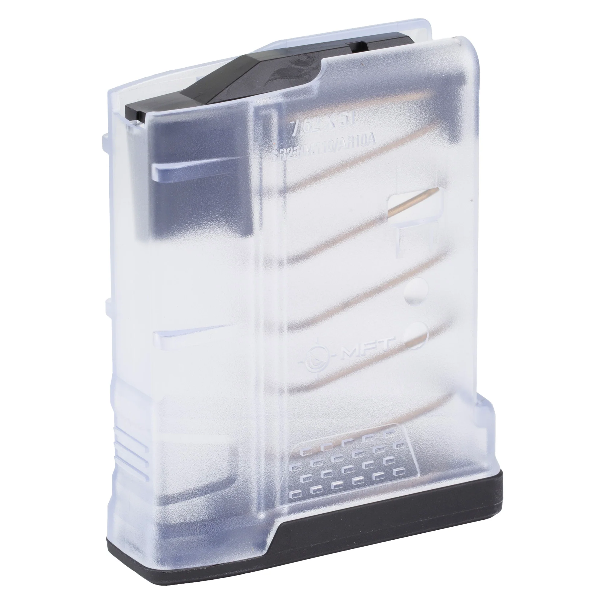 Mission First Tactical Extreme Duty .308/7.62x51 10-Round Translucent Clear AR-10 Magazine 10EXD762X51-T-C