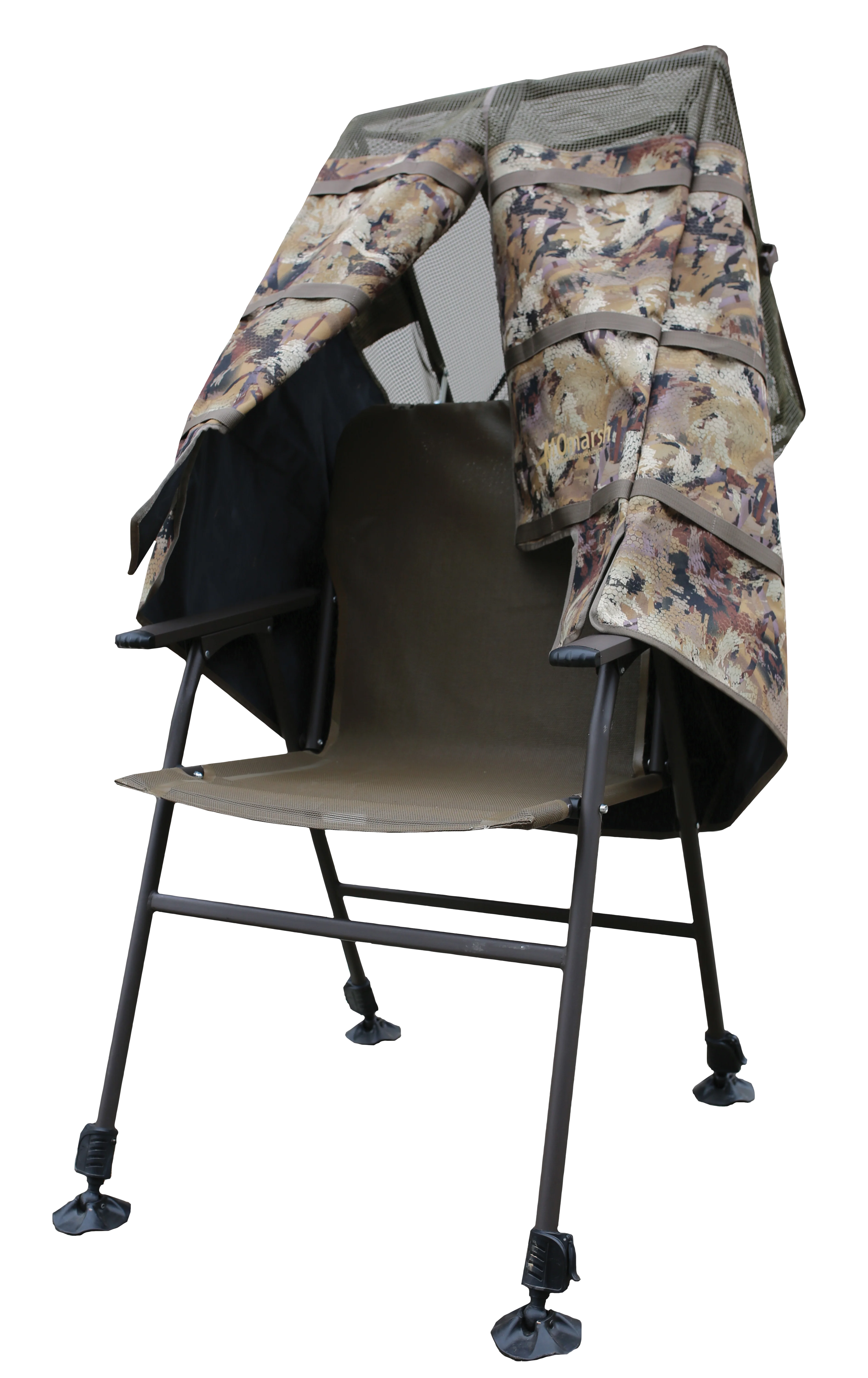 MOmarsh Invisi-Chair Blind Chair, Optifade Marsh Camo, Spring-Open Canopy, 31518