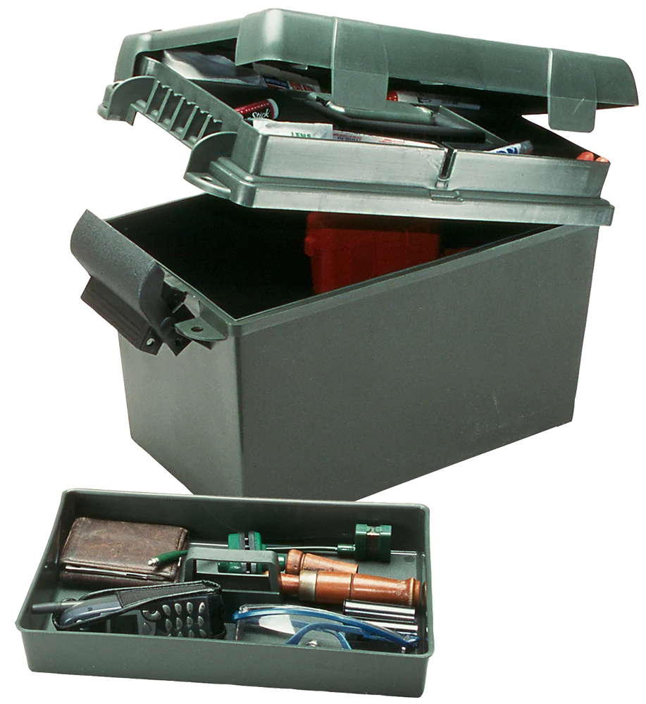MTM Case-Gard Sportsmen's Plus Utility Dry Box, Forest Green Polypropylene, Water-Resistant Seal SPUD111