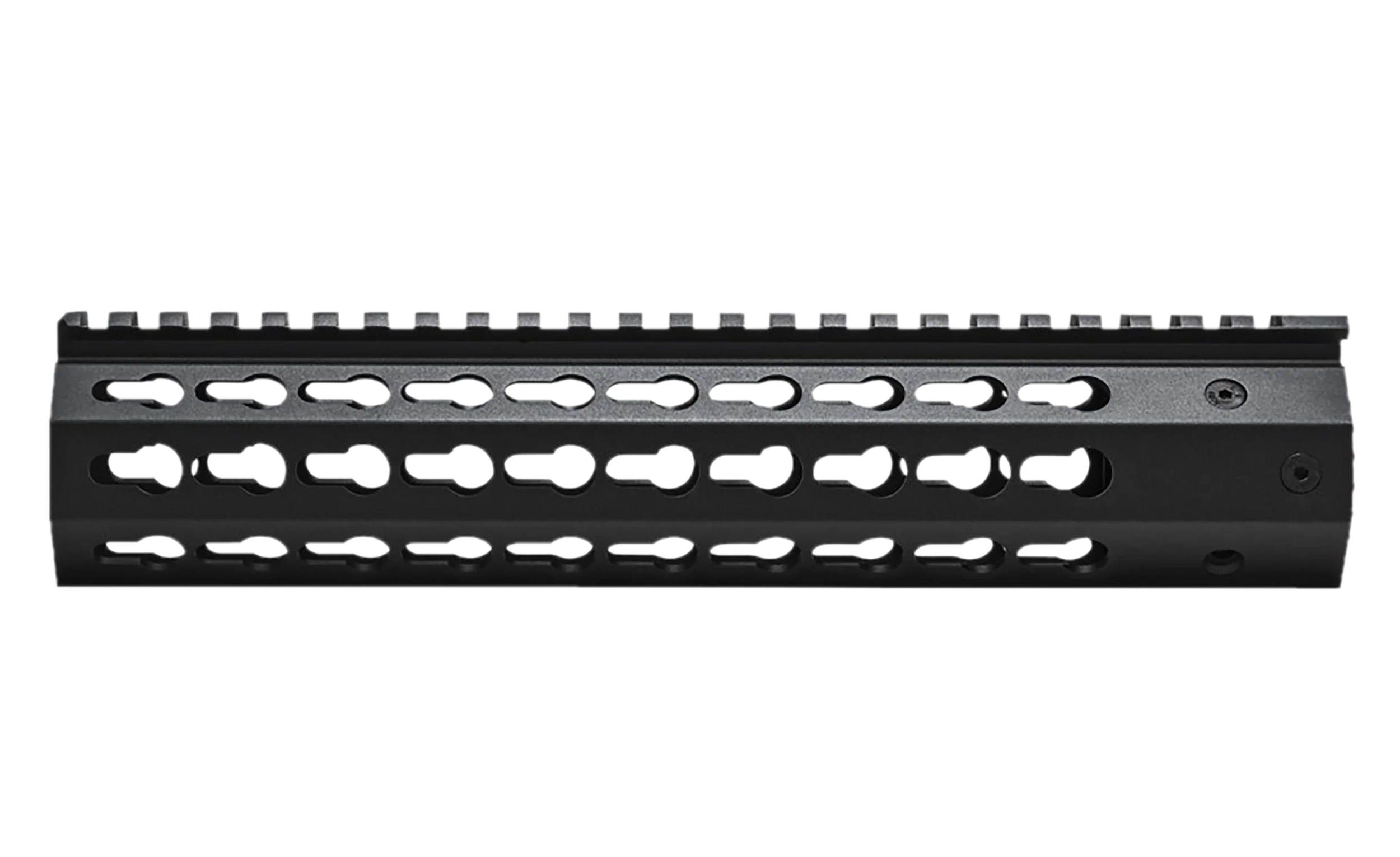 NCStar AR-15/M4 10in KeyMod Free-Float Handguard, Anodized Aluminum Black Picatinny Rail VMARFFKMC