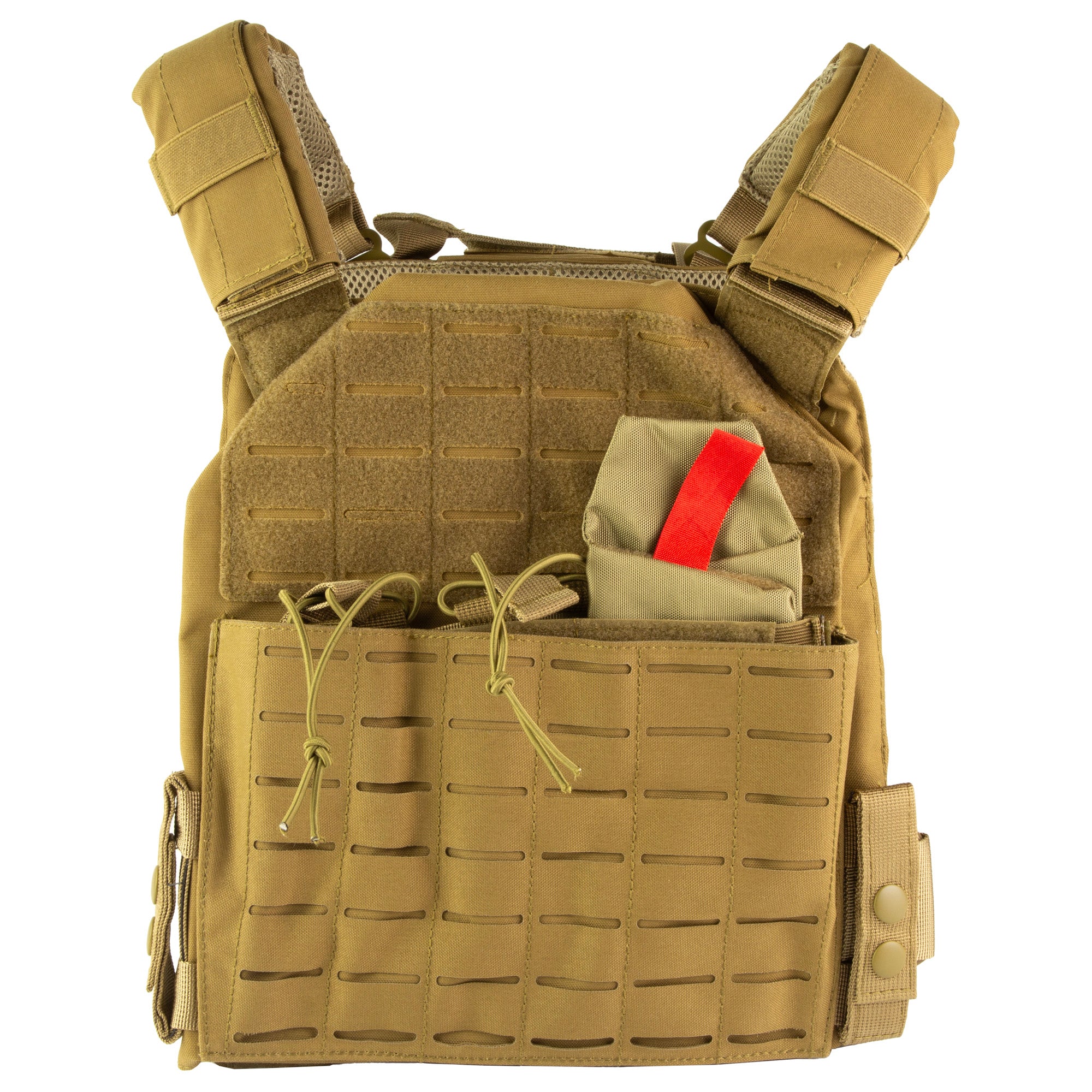 NcSTAR Laser Cut Plate Carrier, Tan, Medium–2XL, Fits 10x12 Plates, CVLCPC3050T