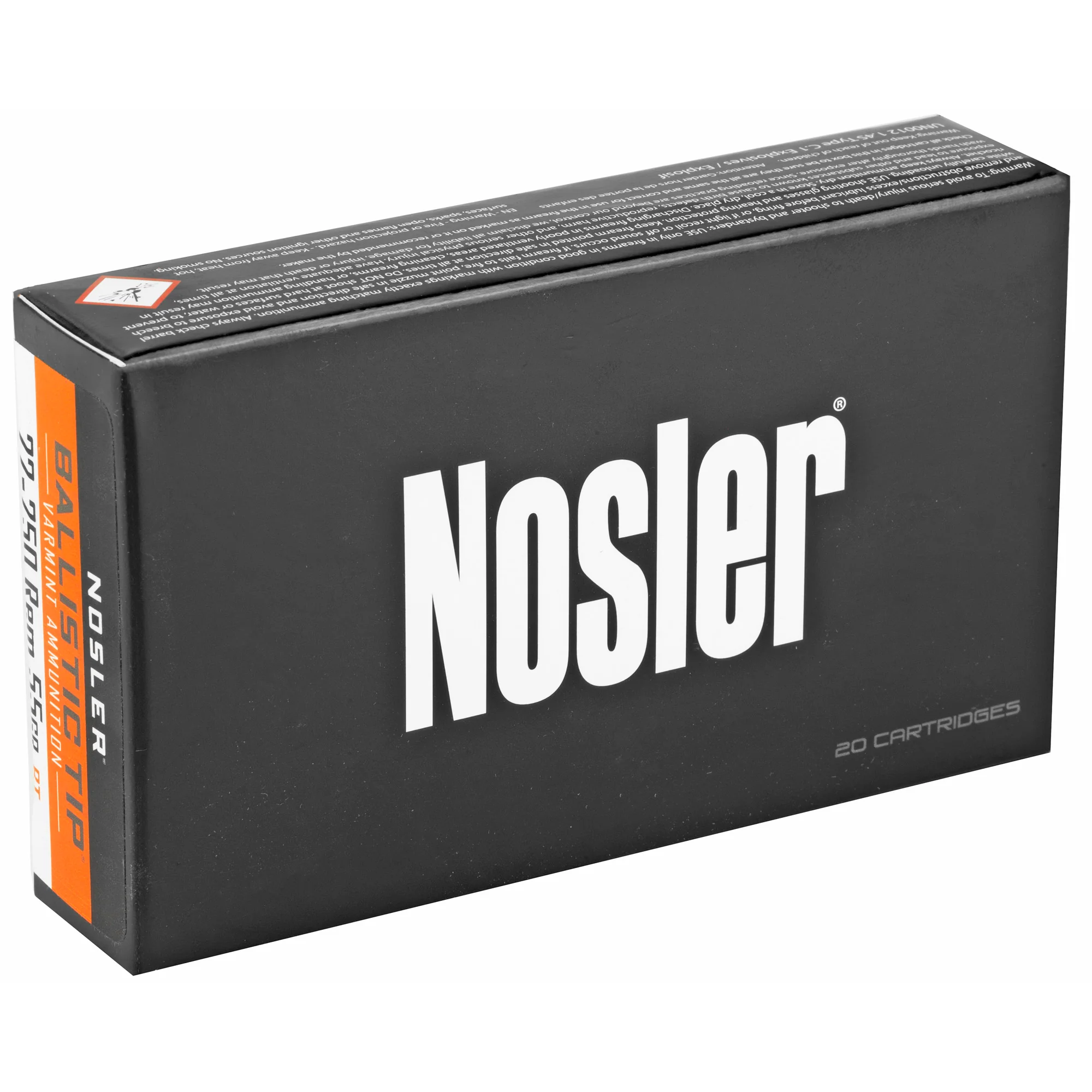 Nosler .22-250 Remington Ballistic Tip Varmint Rifle Ammo, 55 Grain, 20-Round Box 61034 - Image 2