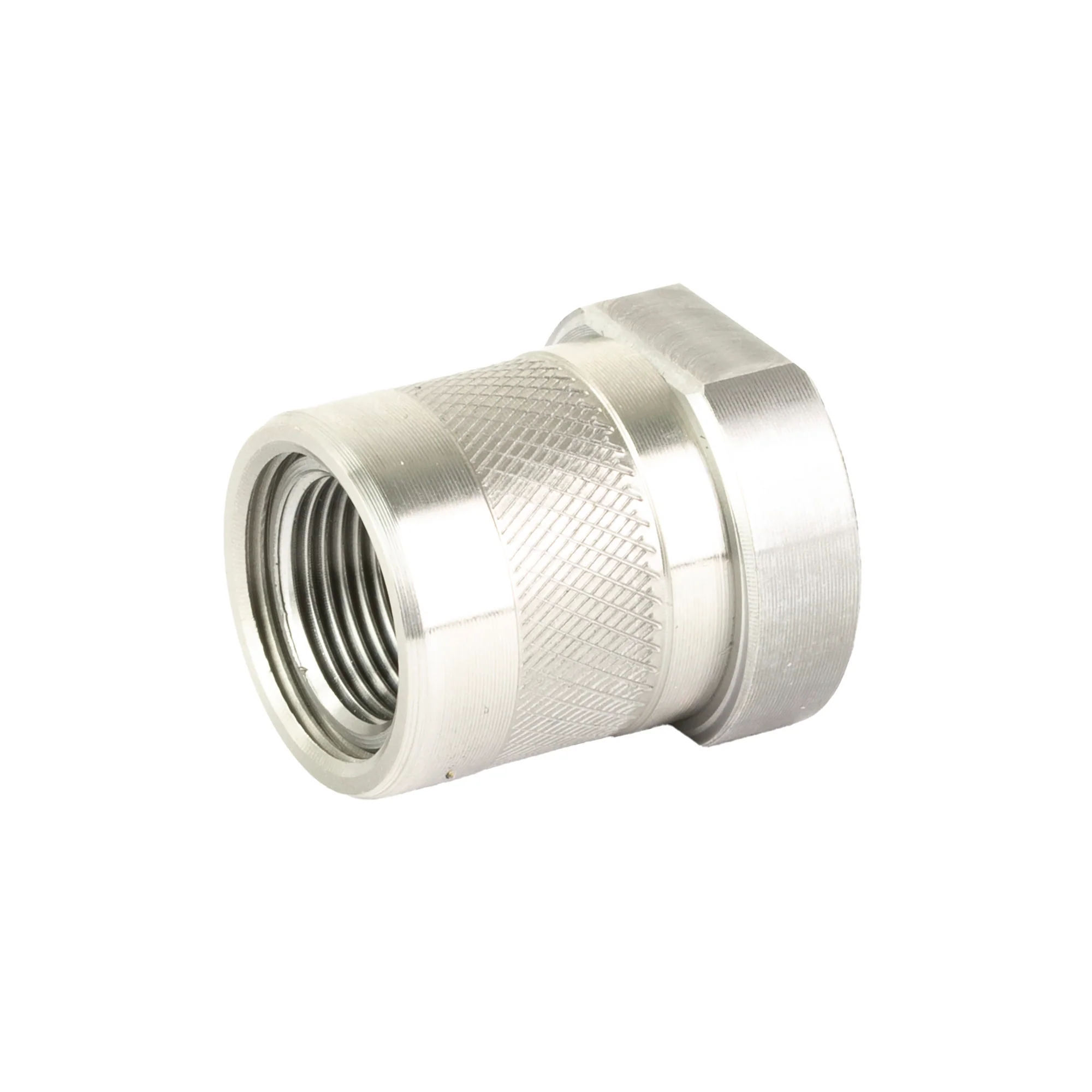 Odin Works Thread Adapter 1/2x28 to 5/8x24, 416R Stainless with Protector, SUP-TA-1-2-TO-5-8 - Image 3