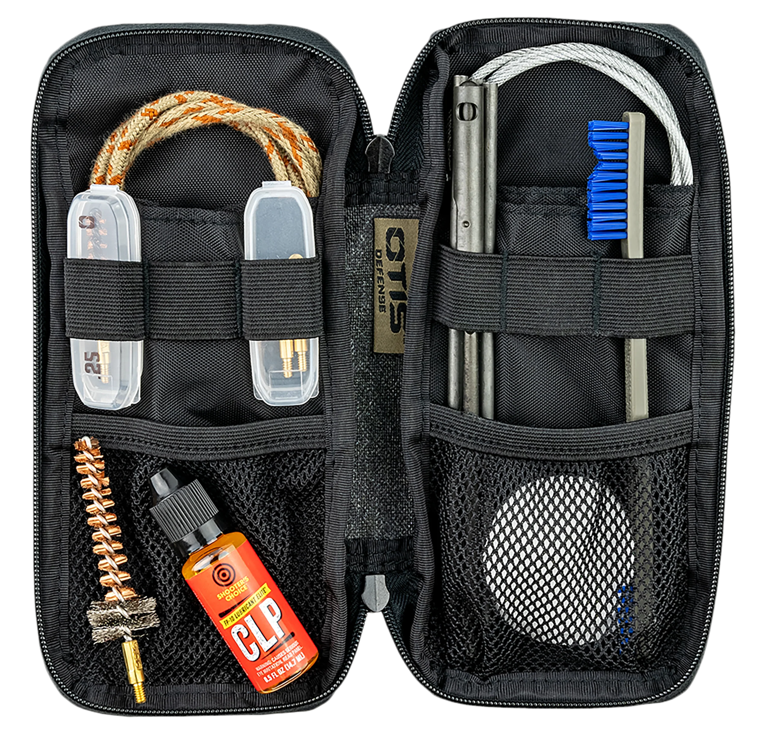 Otis Defender Gun Cleaning Kit, 13-Piece Black Nylon Case with Ripcord & Memory-Flex Cables FG901556