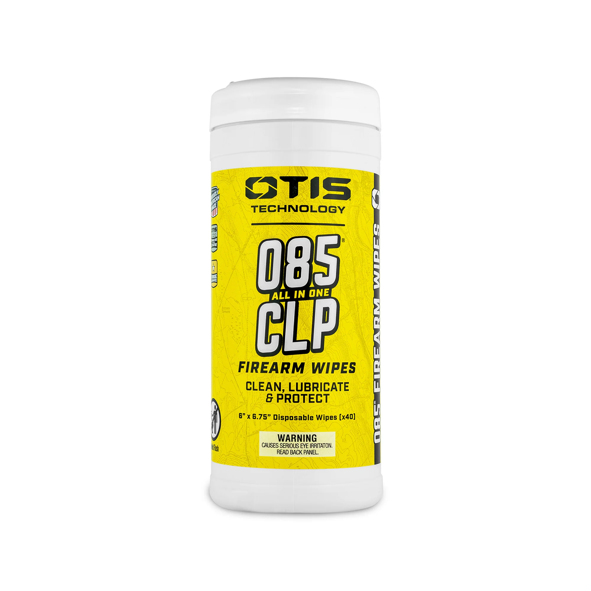 Otis Technology O85 CLP (Cleaner, Lubricant, Protectant) Firearm Wipes, 40-Count Canister, IP-40C-085