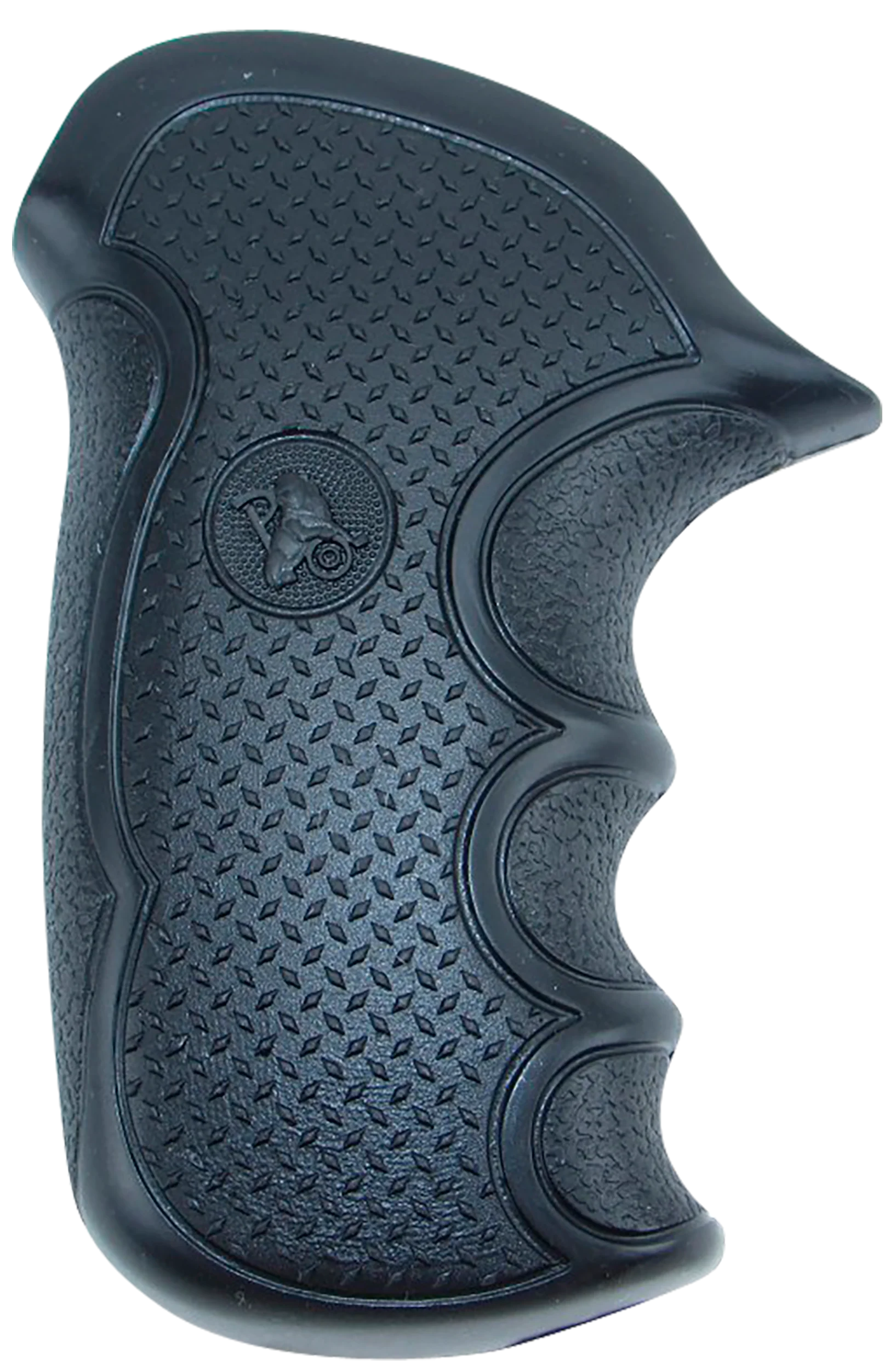 Pachmayr Diamond Pro Grip for Taurus Compact Public Defender, Black Rubber Finger Grooves 02474