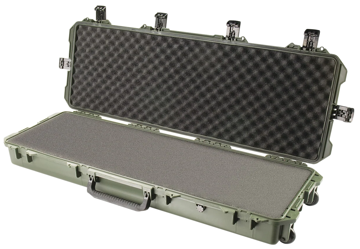 Pelican Storm Long Rifle Case, OD Green HPX Resin, 47 in Exterior, Press & Pull Latches – IM3200X0001