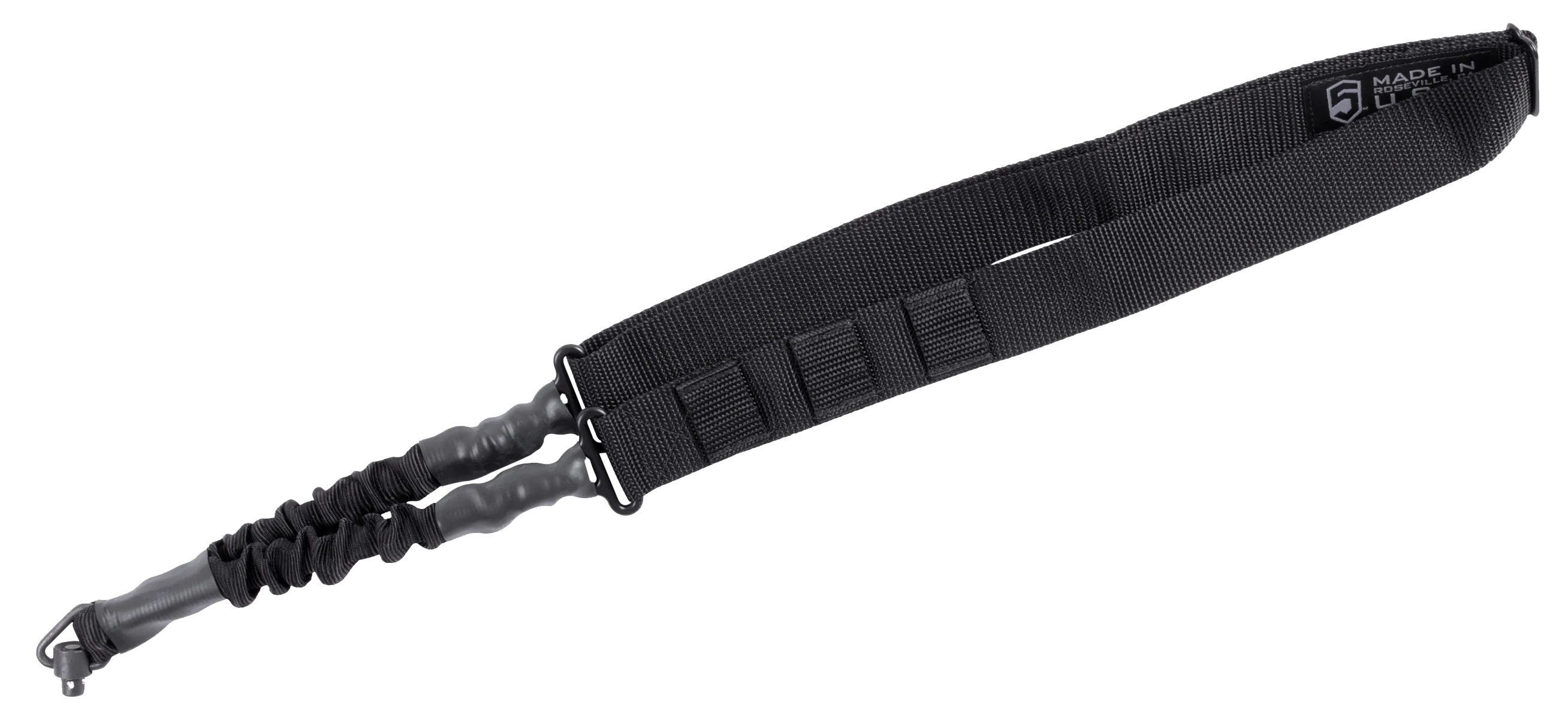 Phase 5 Weapon Systems SLGQD Single Point Sling Black Nylon Strap W/Elastic Shock-Cord 24.50-33.50" OAL Adjustable Bungee