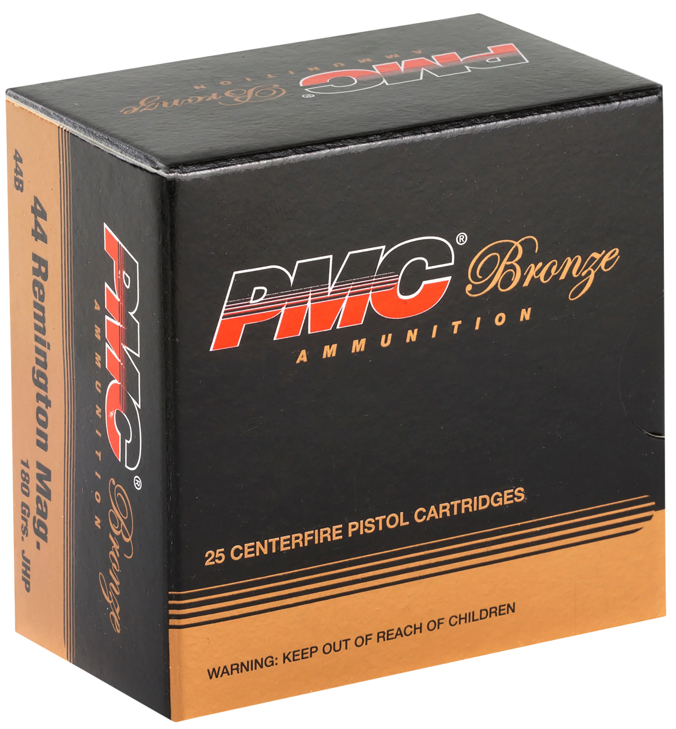 PMC Bronze .44 Remington Magnum 180gr Jacketed Hollow Point Handgun Ammo, 25-Round Box 44B