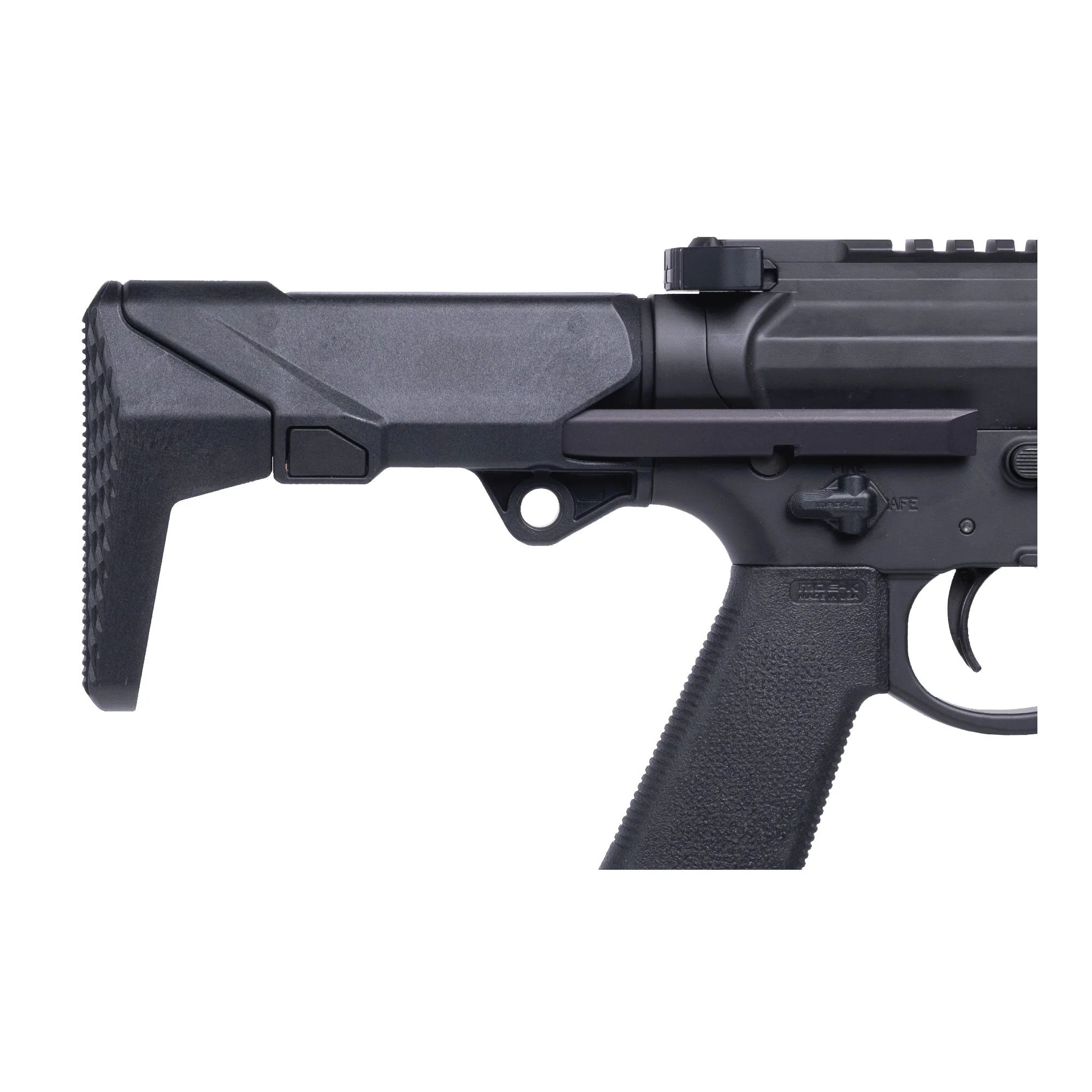 Q Shorty Adjustable AR/M4 Stock, 2-Position Low-Profile Design with QD Point Q-ACC-SHORTY-STOCK-BLK