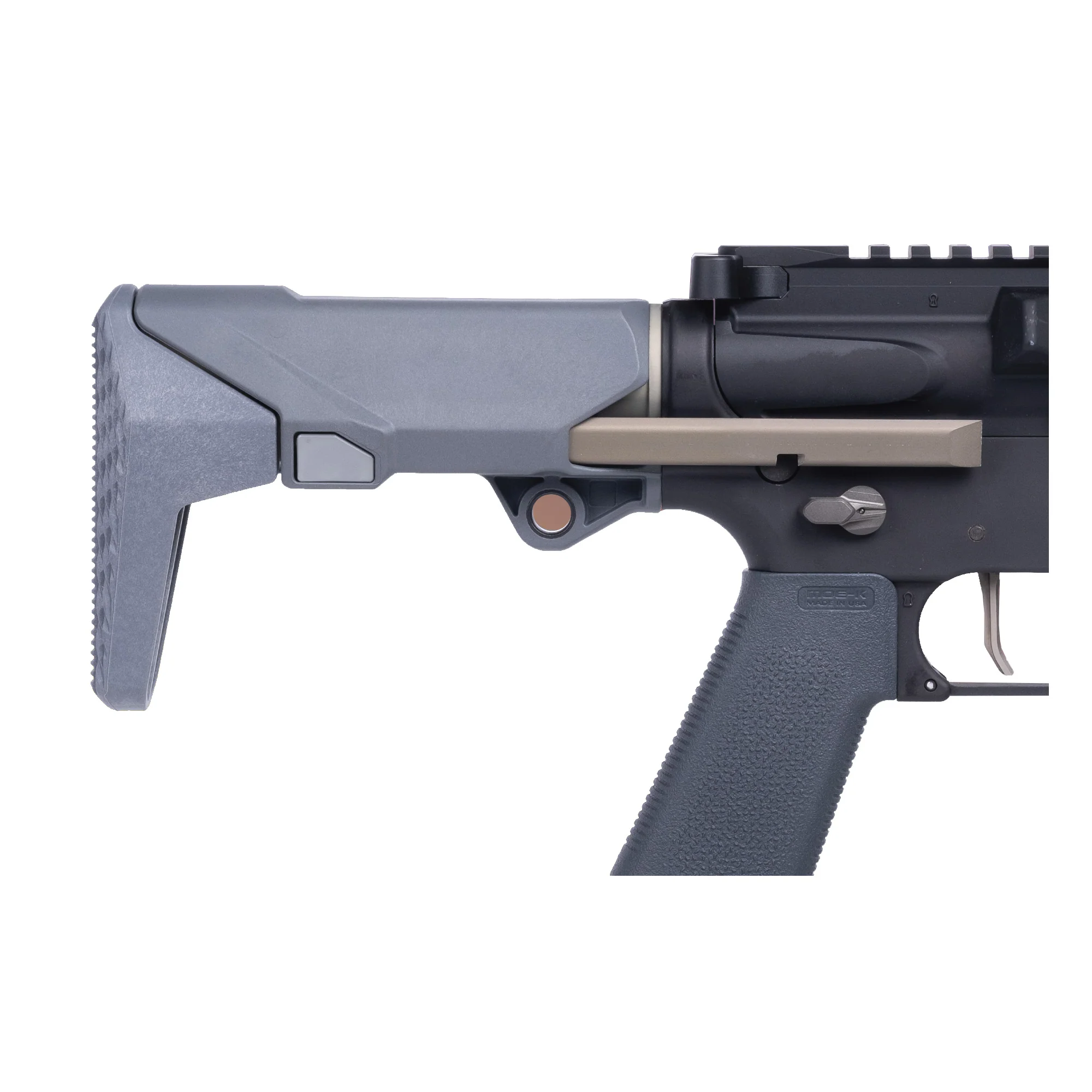 Q Shorty Stock for AR/M4 Receivers, 2-Position Low Profile w/ QD Point, Gray Q-ACC-SHORTY-STOCK-GRAY