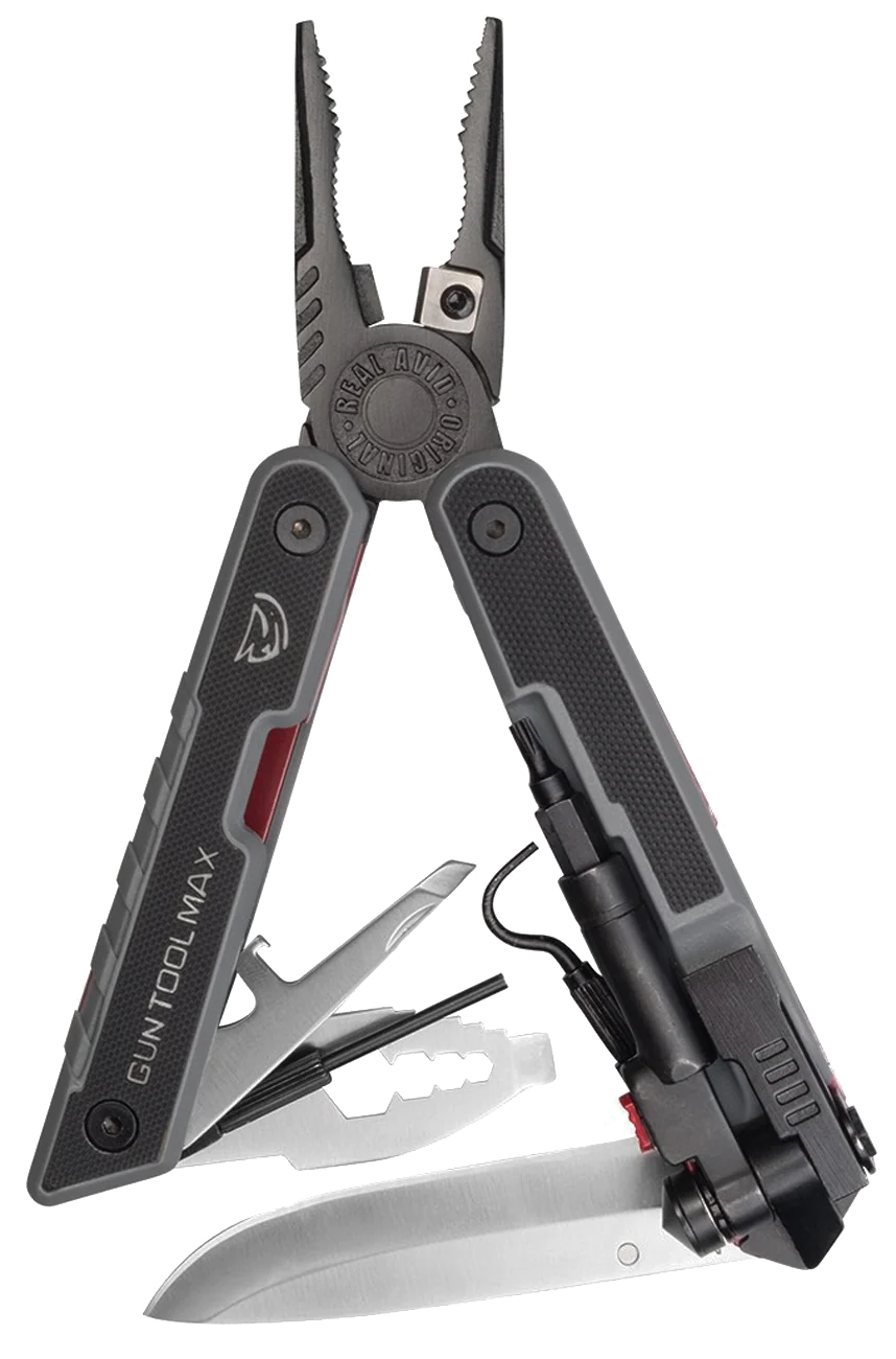 Real Avid/Revo Gun Tool Max 37-in-1 Tactical Multi-Tool with 3.25 in 440 Steel Blade AVGTMAX
