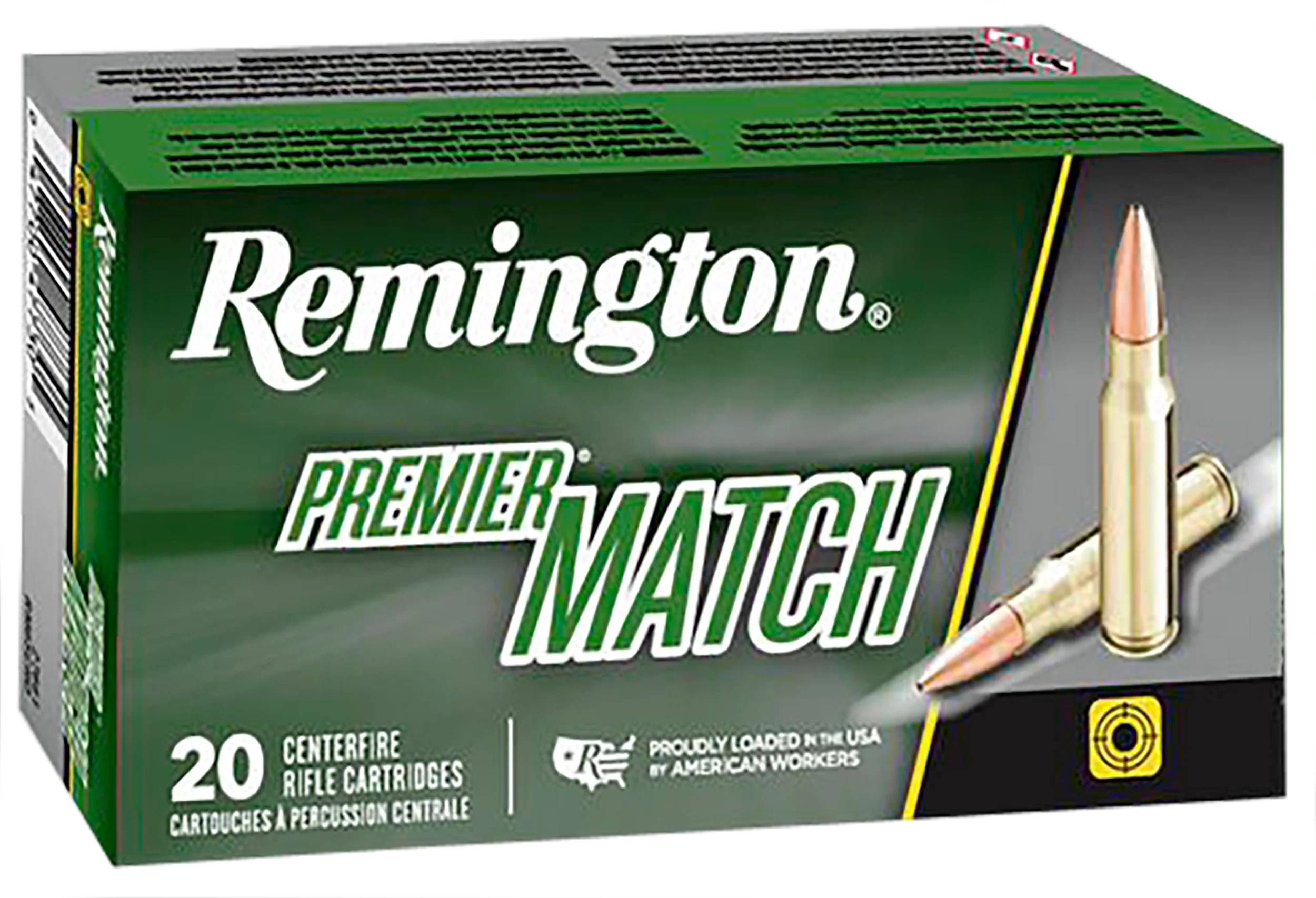 Remington Ammunition Premier Match .308 Winchester 175gr Sierra MatchKing BTHP 20-Round Box 21486
