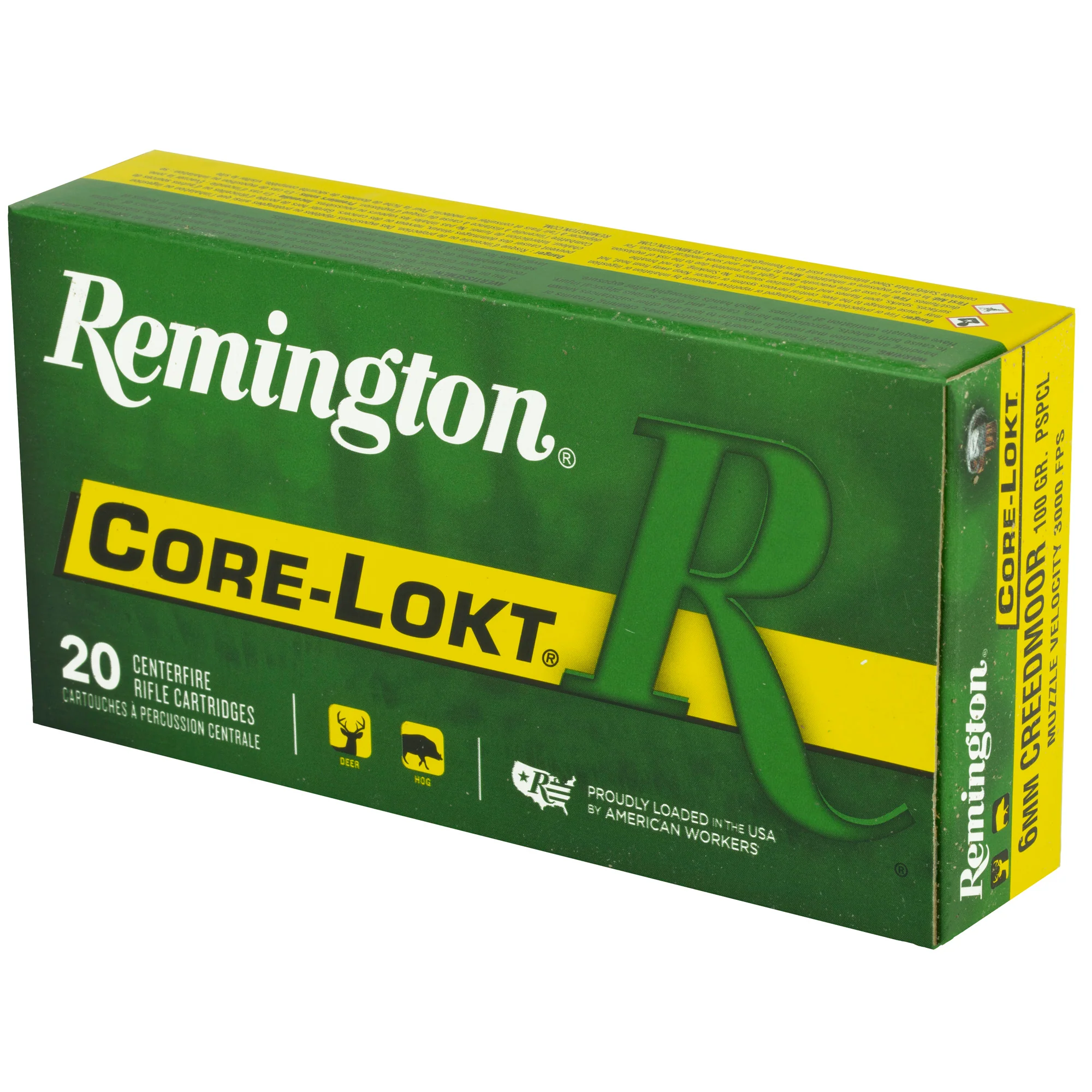 Remington Core-Lokt 6mm Creedmoor 100gr Pointed Soft Point Rifle Ammo, 20-Round Box 29049 - Image 3