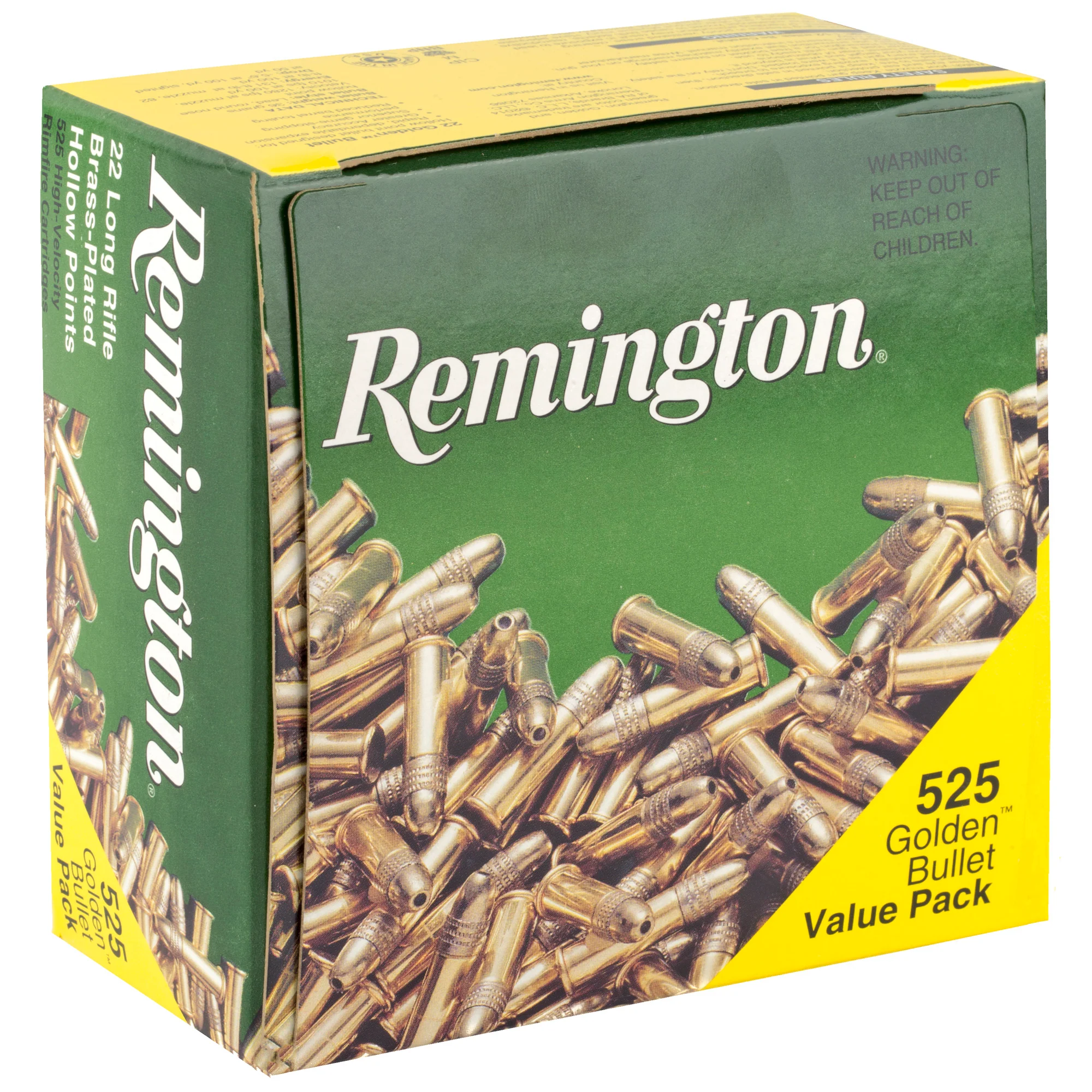 Remington Golden Bullet .22 Long Rifle 36gr Brass-Plated Hollow Point Ammo, 525 Pack 21250 - Image 2