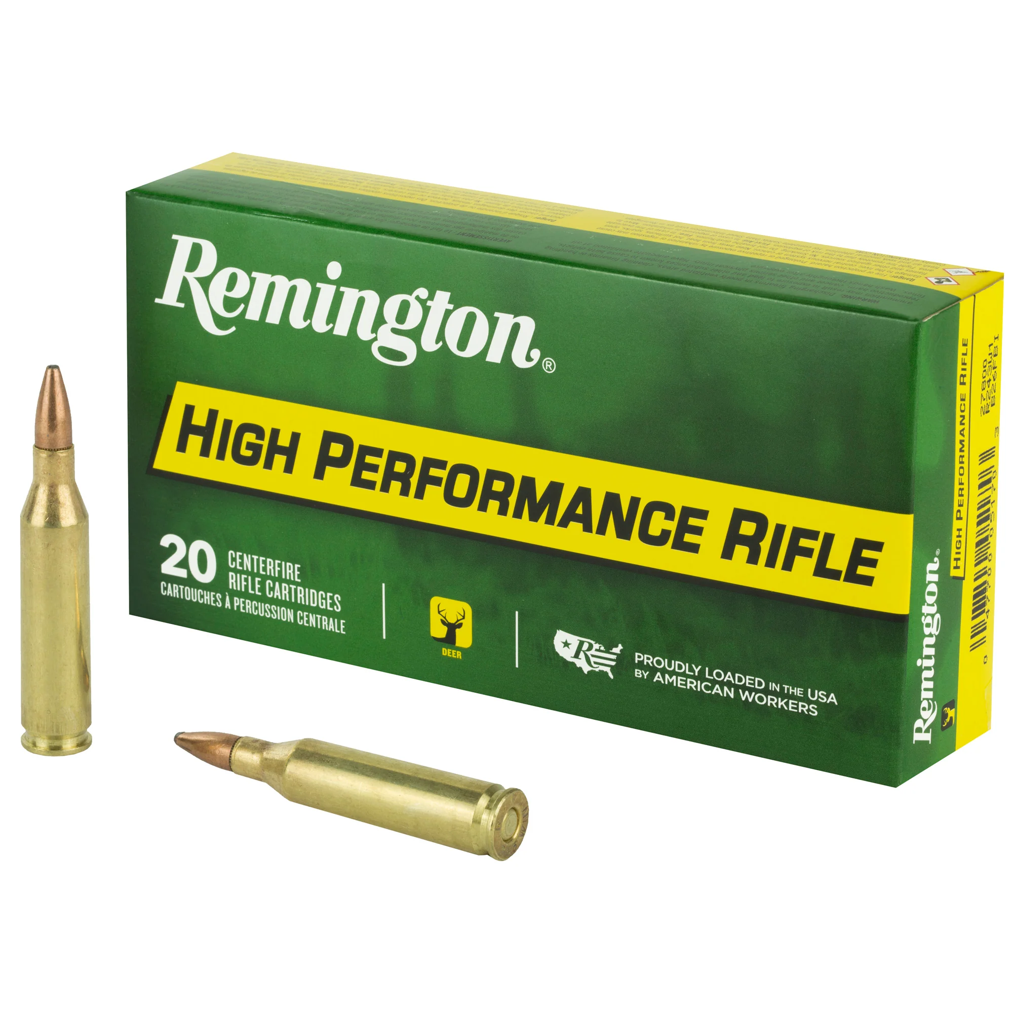 Remington High Performance Rifle .243 Winchester 80gr Pointed Soft Point Ammo, 20 Rounds 27800