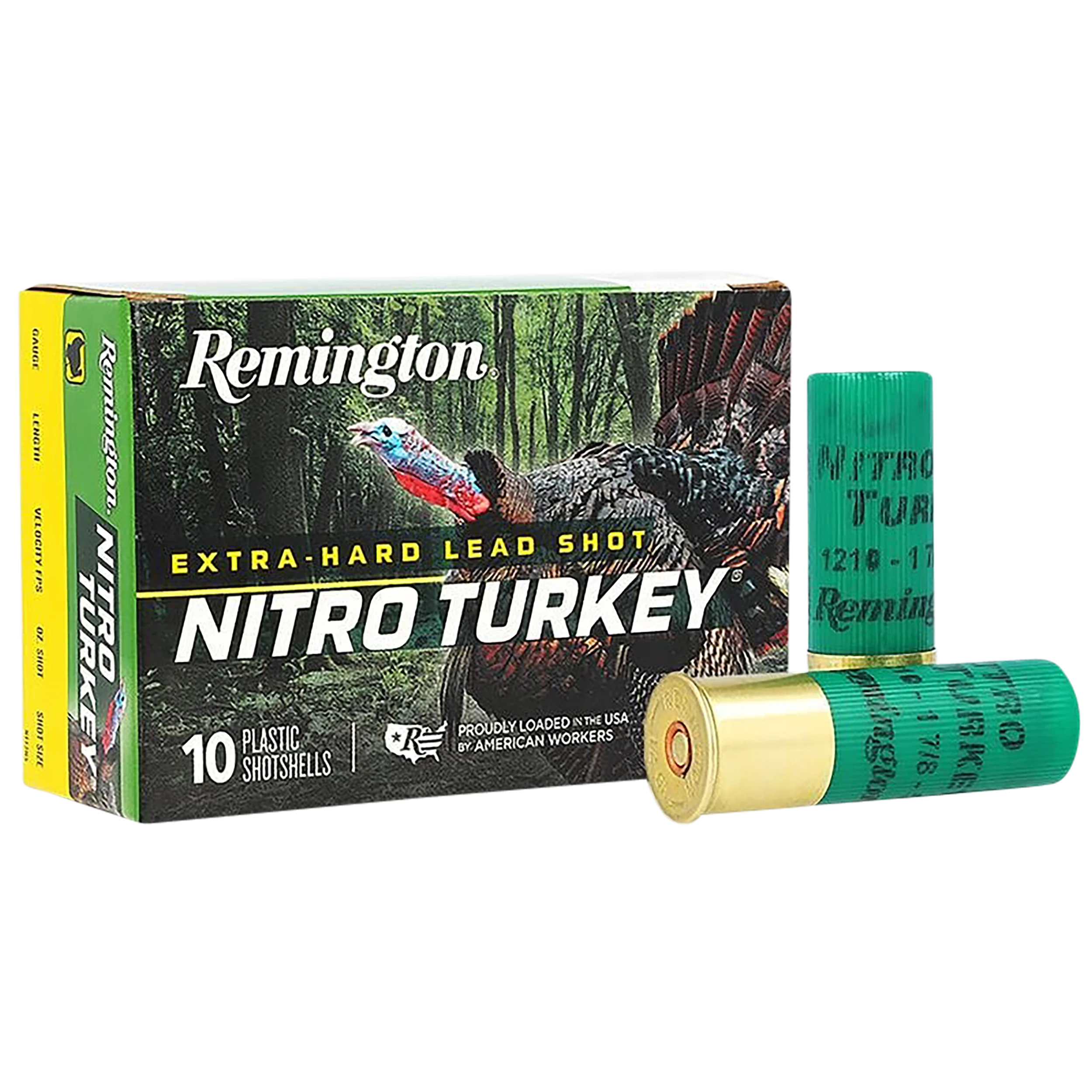 Remington Nitro Turkey 12 Gauge 3-1/2in Lead Shotshells, 2 oz #4 Shot, 10-Round Box 26710