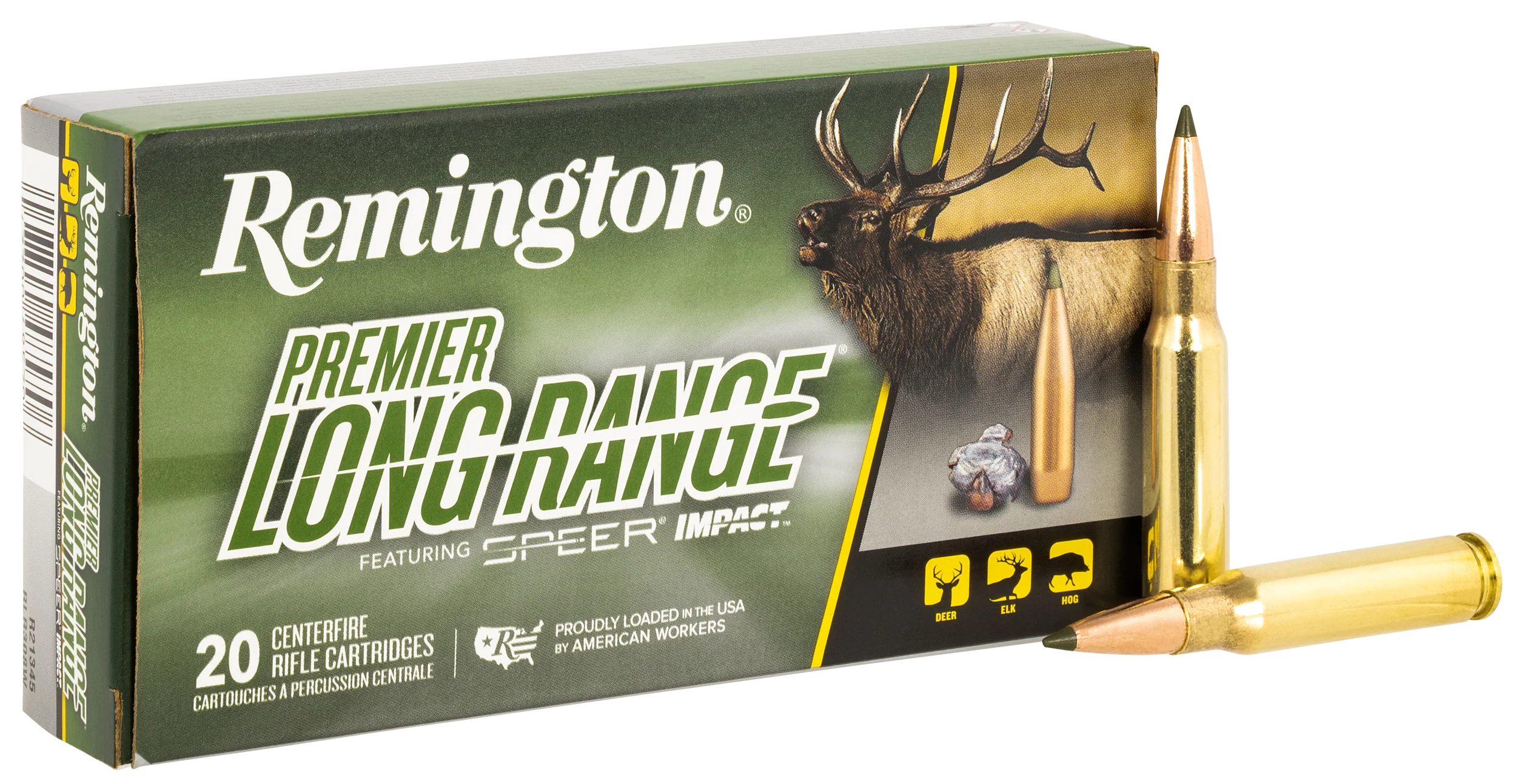 Remington Premier Long Range .308 Winchester 172 Grain Speer Impact Rifle Ammo, 20/Box R21345