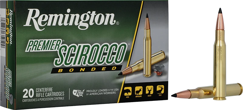Remington Premier Scirocco Bonded 7mm Remington Magnum 150gr Swift Bullet Ammo, 20rd Box 29316