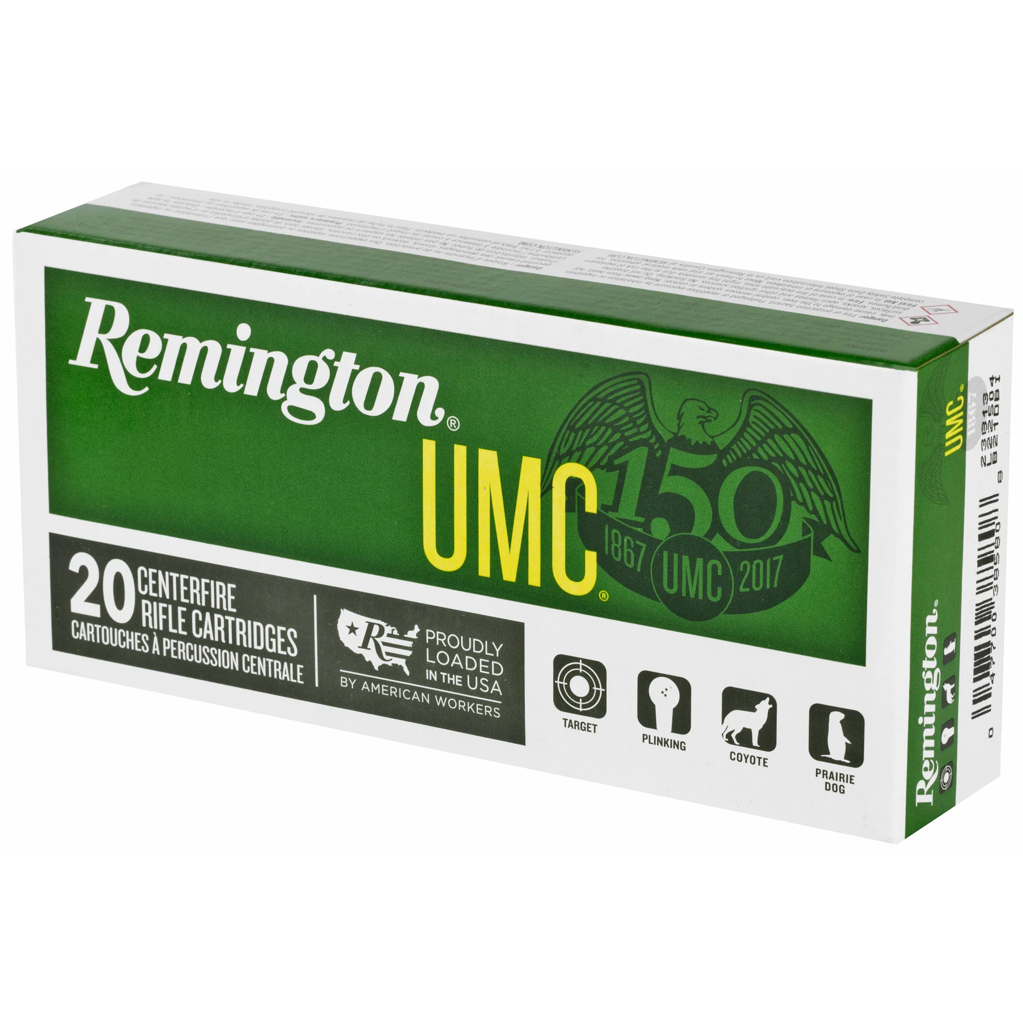 Remington UMC .22-250 Remington 50gr Jacketed Hollow Point Rifle Ammo, 20-Round Box 23813 - Image 3