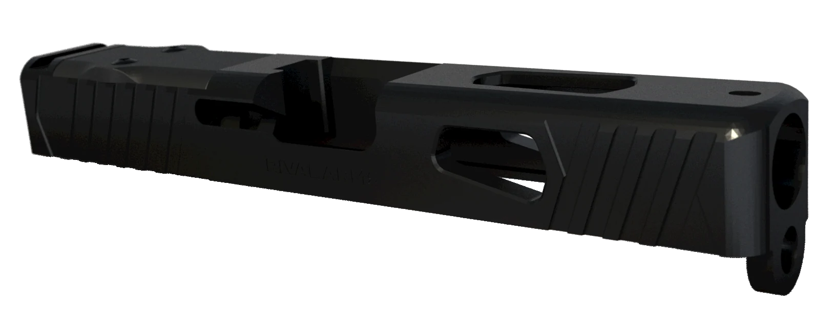 Rival Arms Precision Slide A1 for Glock 19 Gen 3, Docter Optic Cut, Black Quench-Polish-Quench RA10G205A