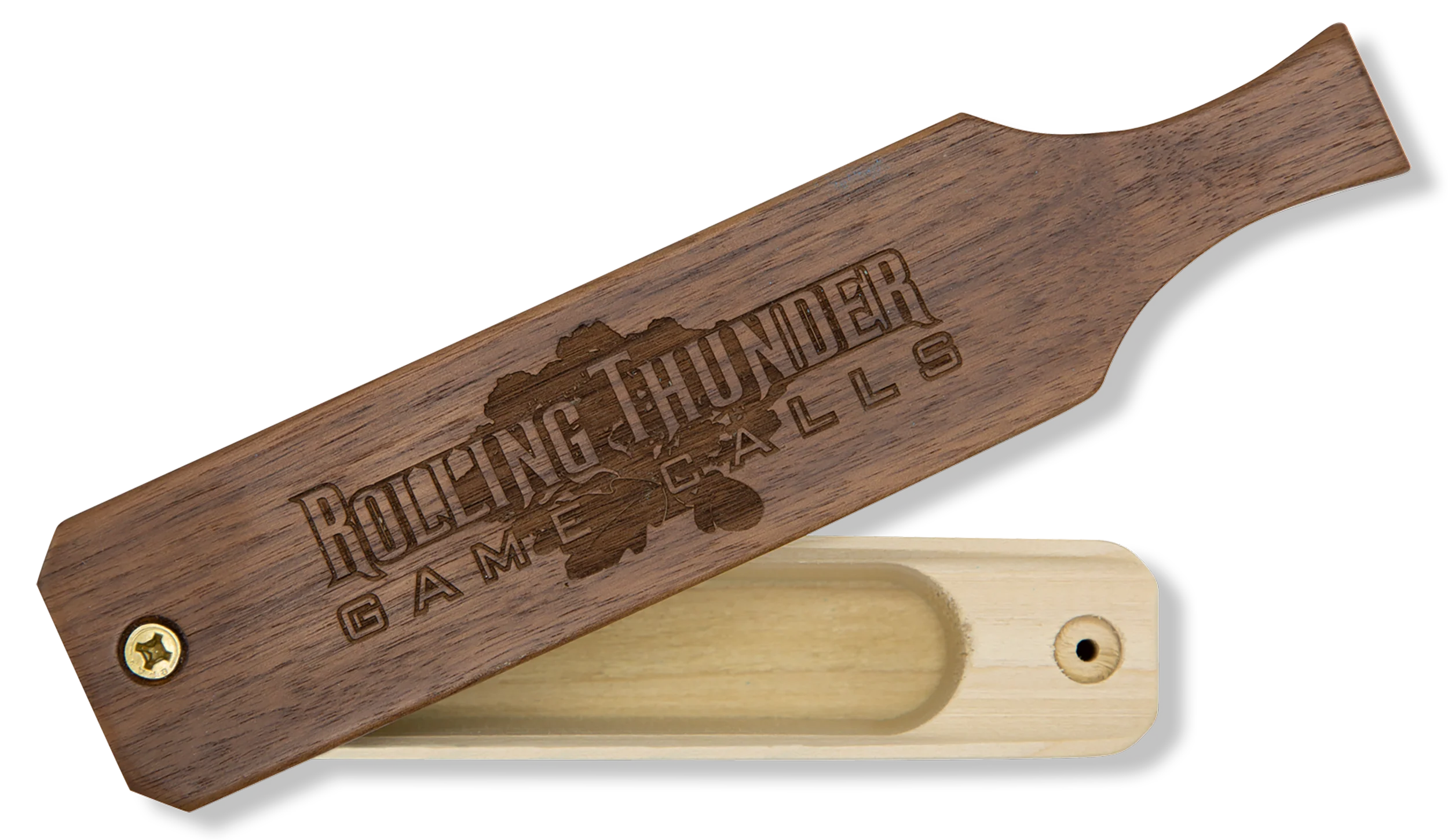 ROLLING THUNDER GAME CALL: Rio Turkey Box Call, High-Pitched Poplar Body & Walnut Lid — TCB-RIO