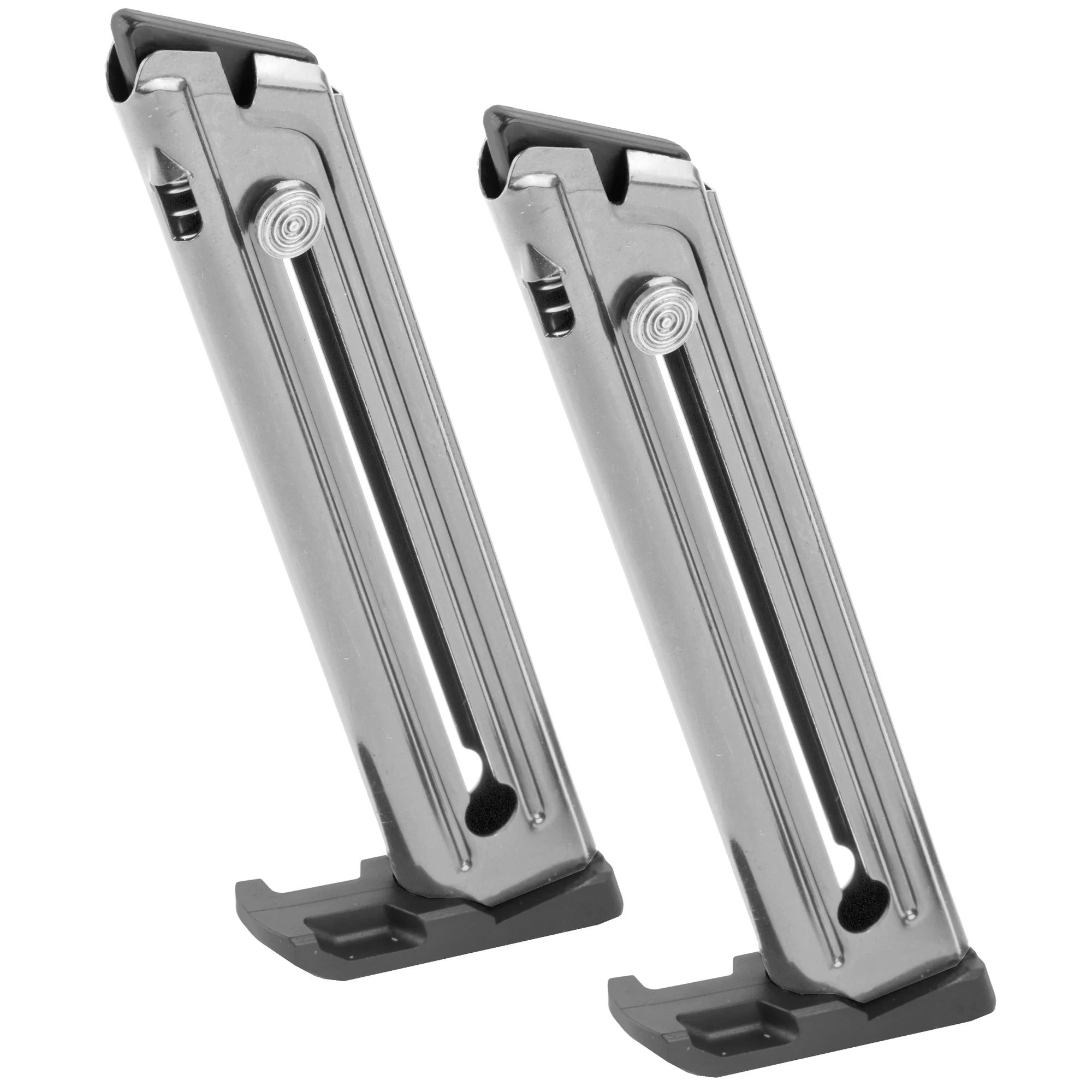 Ruger Mark IV 22/45 .22 LR Factory Magazine 10-Round Steel Body, Polymer Base Plate, 2-Pack 90646