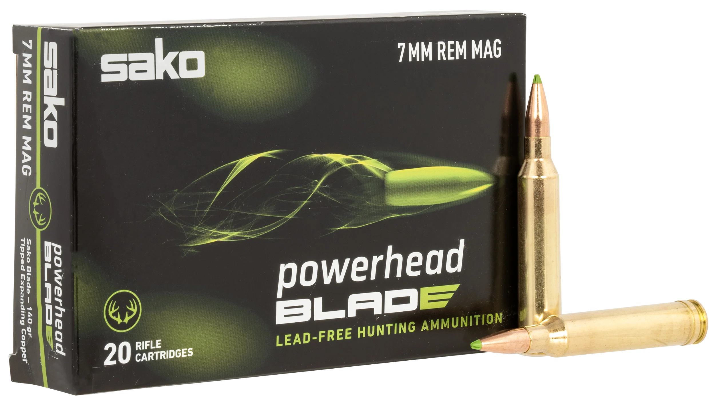 SAKO Powerhead Blade Lead-Free 7mm Remington Magnum 140gr Rifle Ammo 20rd JASPHB7MMRM140B
