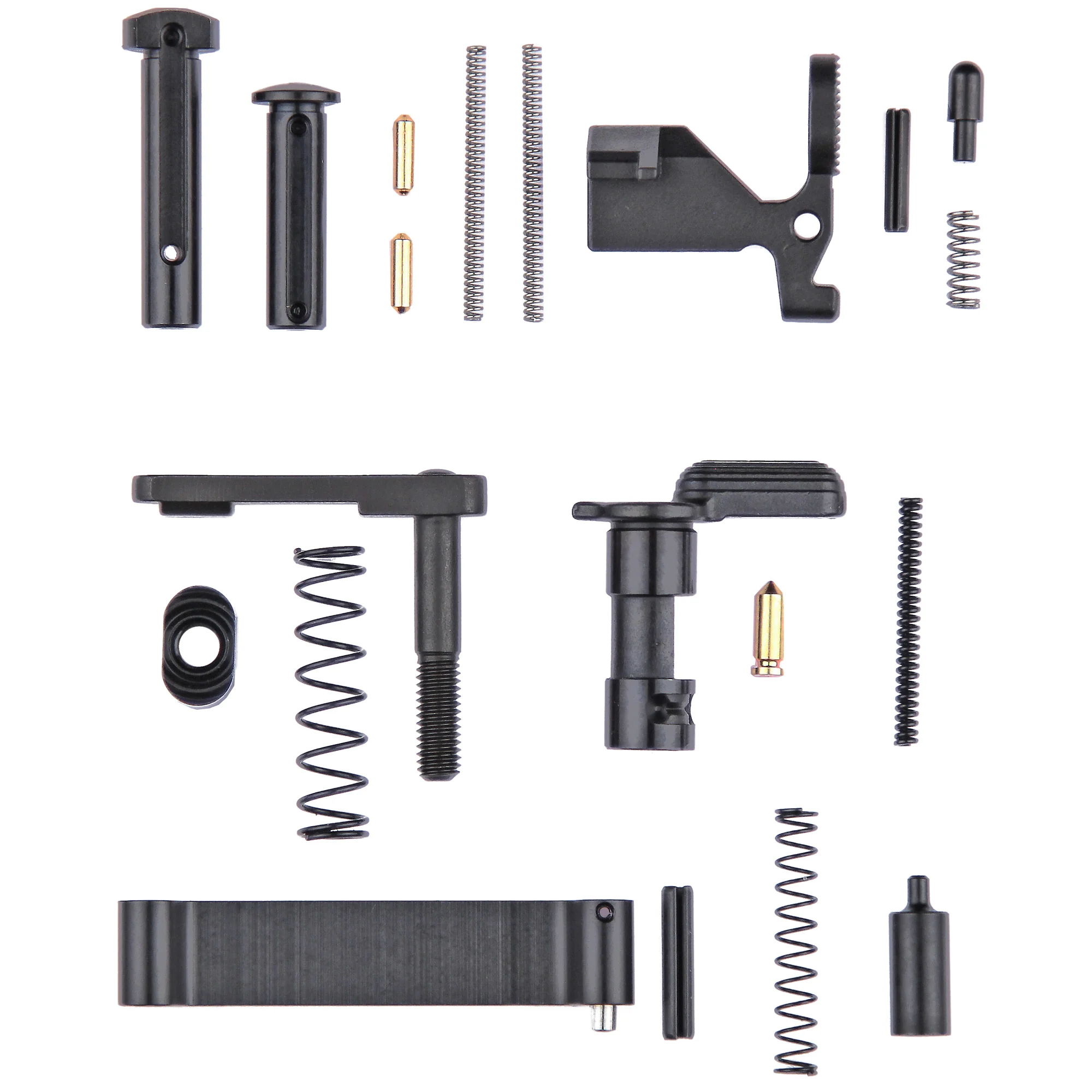 San Tan Tactical AR-15 Lower Parts Kit Without Grip & Trigger, Matte Black Builder Kit STT-LPK