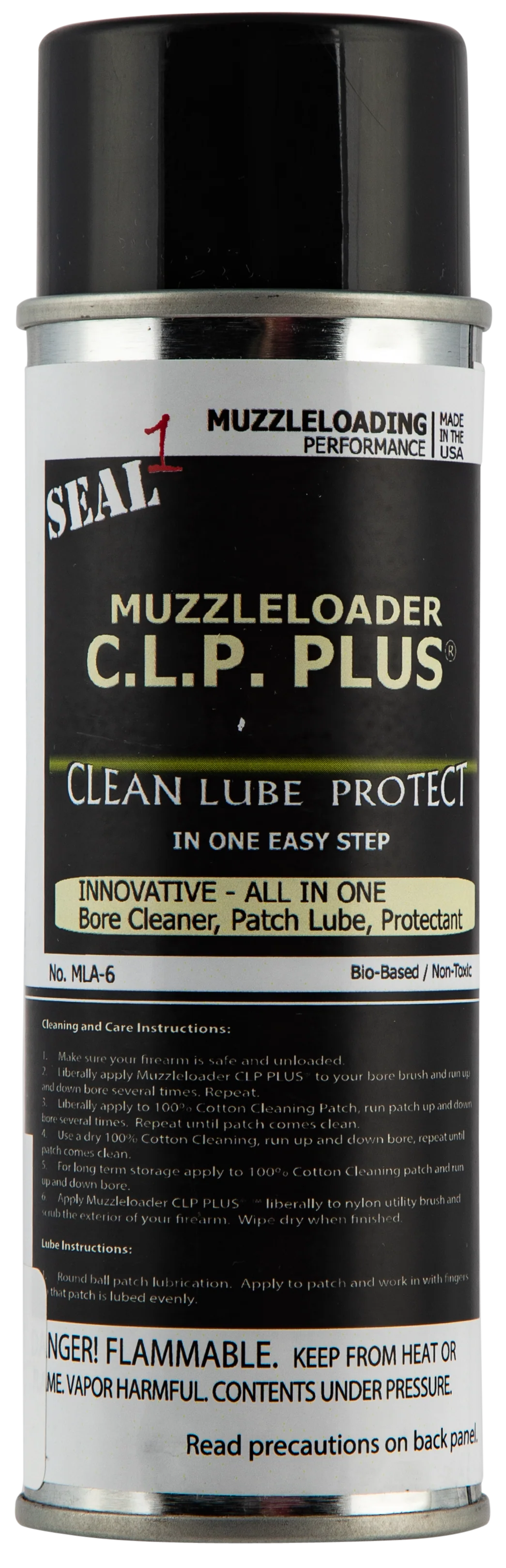 Seal 1 Muzzleloader Cleaner Lubricant Protectant Plus Aerosol, 6 oz, Bio-Based Non-Toxic – MLA6