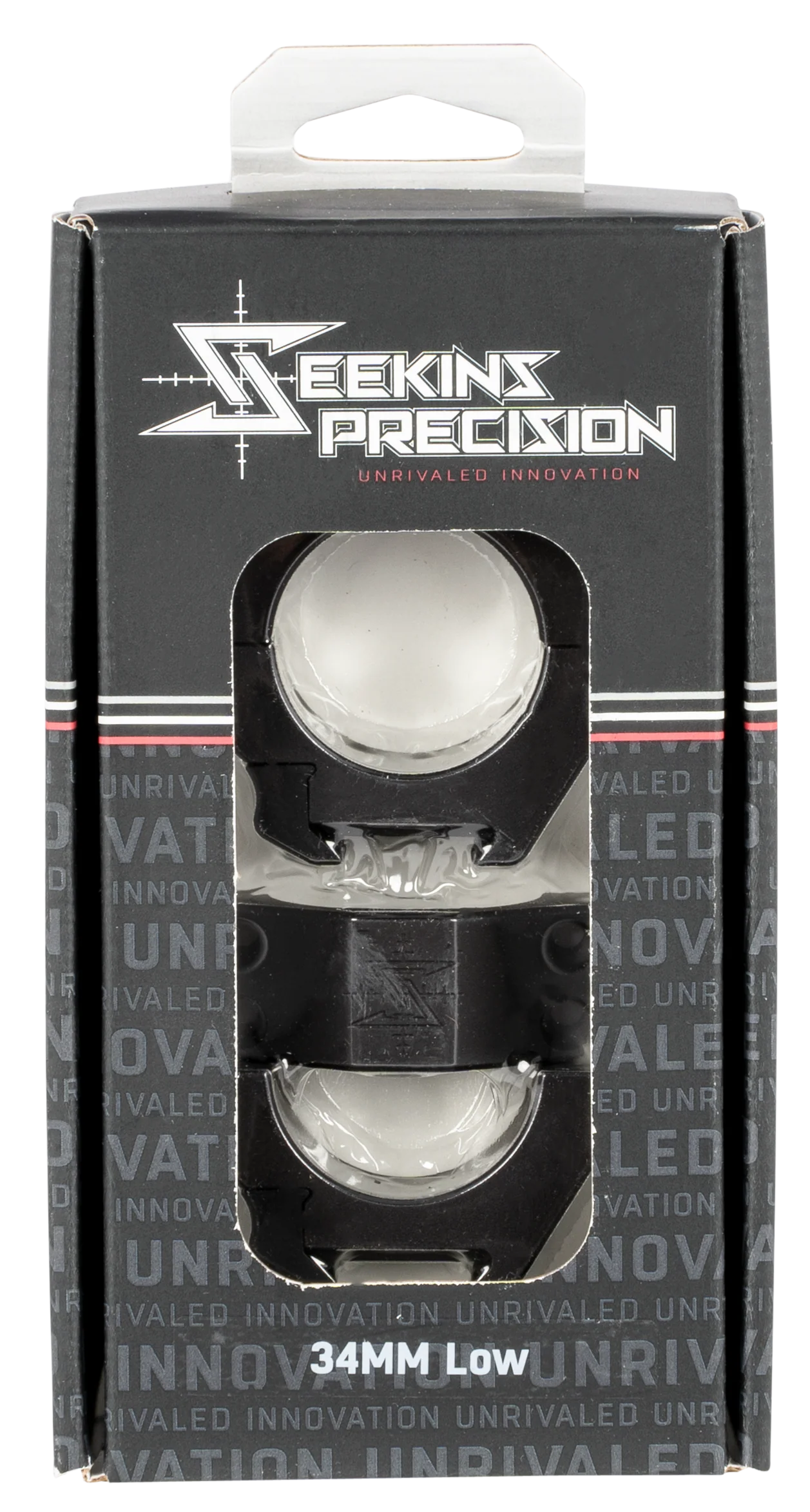 Seekins Precision 34mm Scope Rings Low Height Matte Black 7075-T6 Aluminum 0010630002