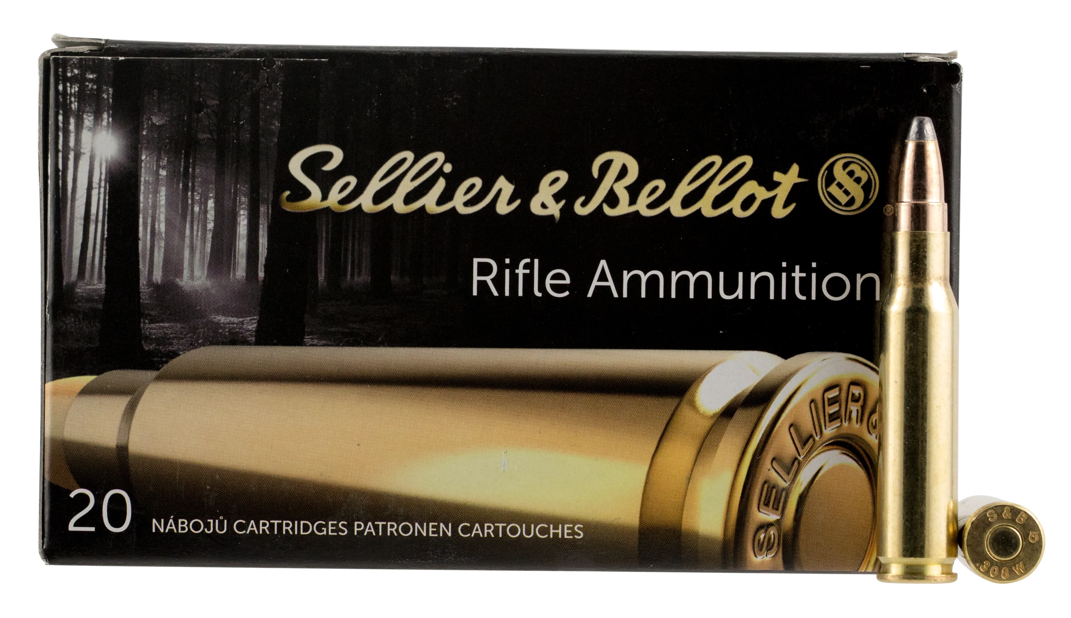 Sellier & Bellot .308 Winchester 180gr SPCE Soft Point Hunting Ammo 20-Round Box SB308F
