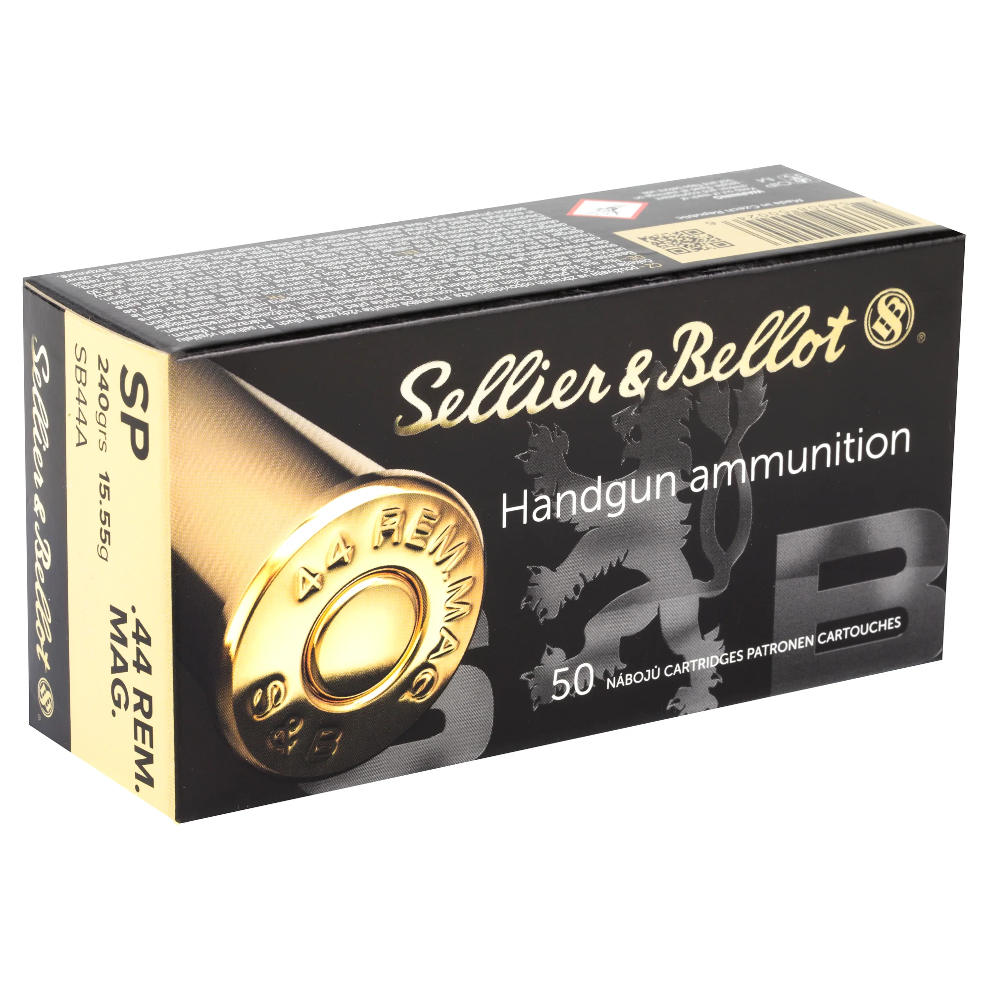 Sellier & Bellot .44 Remington Magnum 240gr Soft Point Handgun Ammo, 50-Round Box SB44A - Image 2