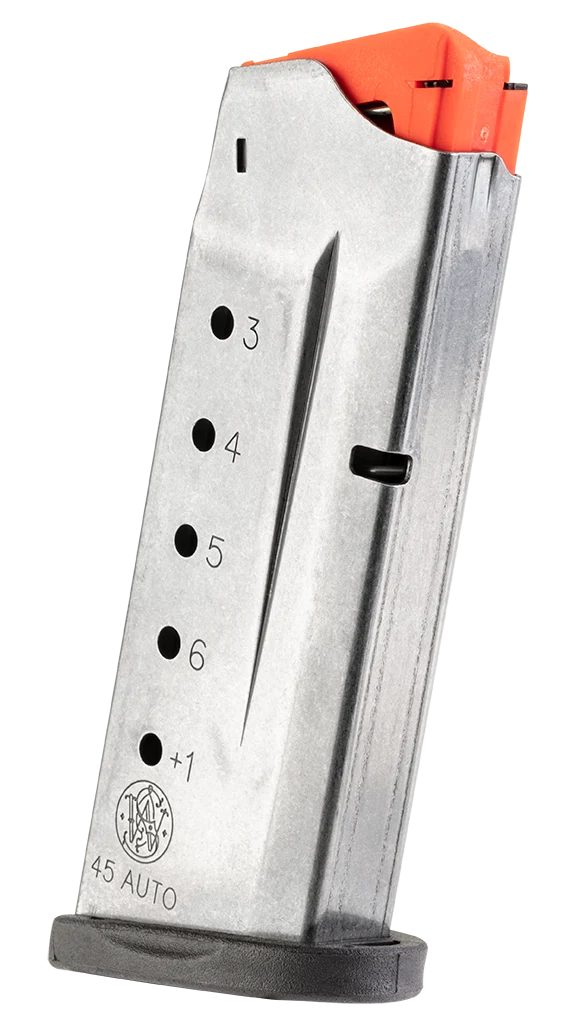 Smith & Wesson M&P Shield .45 ACP 6-Round Factory Magazine, Stainless Steel Body 3005566