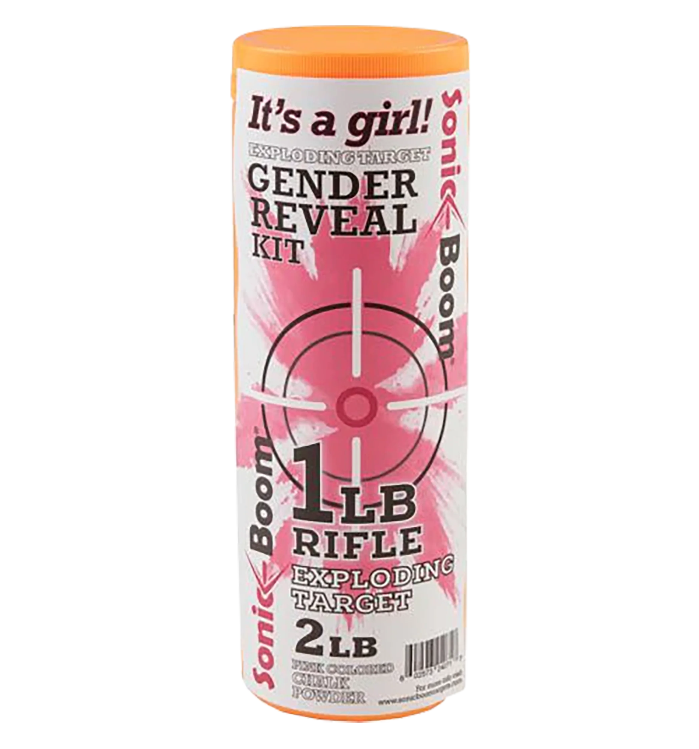 SONIC BOOM/JERENT Gender Reveal Exploding Rifle Target Kit, 1 lb Girl, SBTGRGIRL