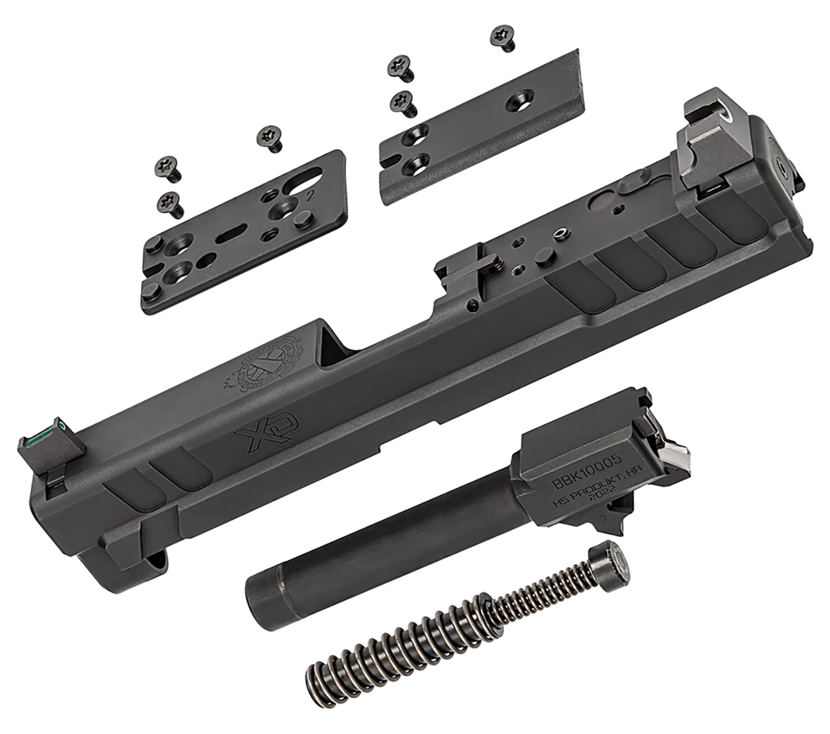 Springfield Armory XD Optical Sight Pistol Slide Assembly Kit 4in 9mm, Optics Cut, Night Sights XD4902